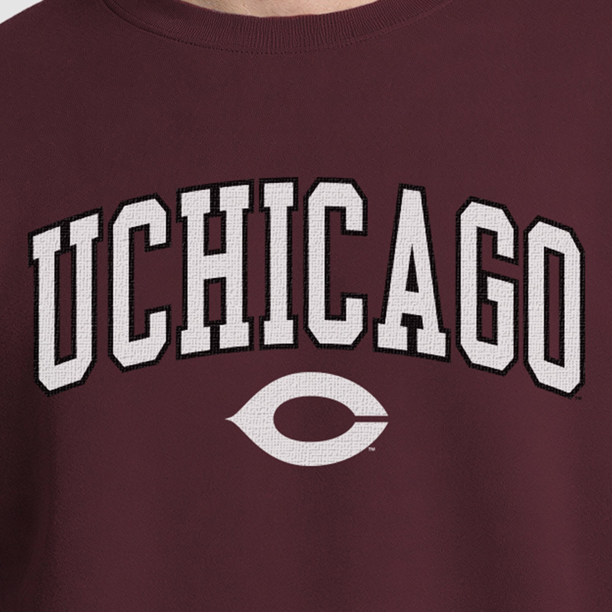 Sweat-shirt contrasté Champion Maroon UChicago Maroons pour homme