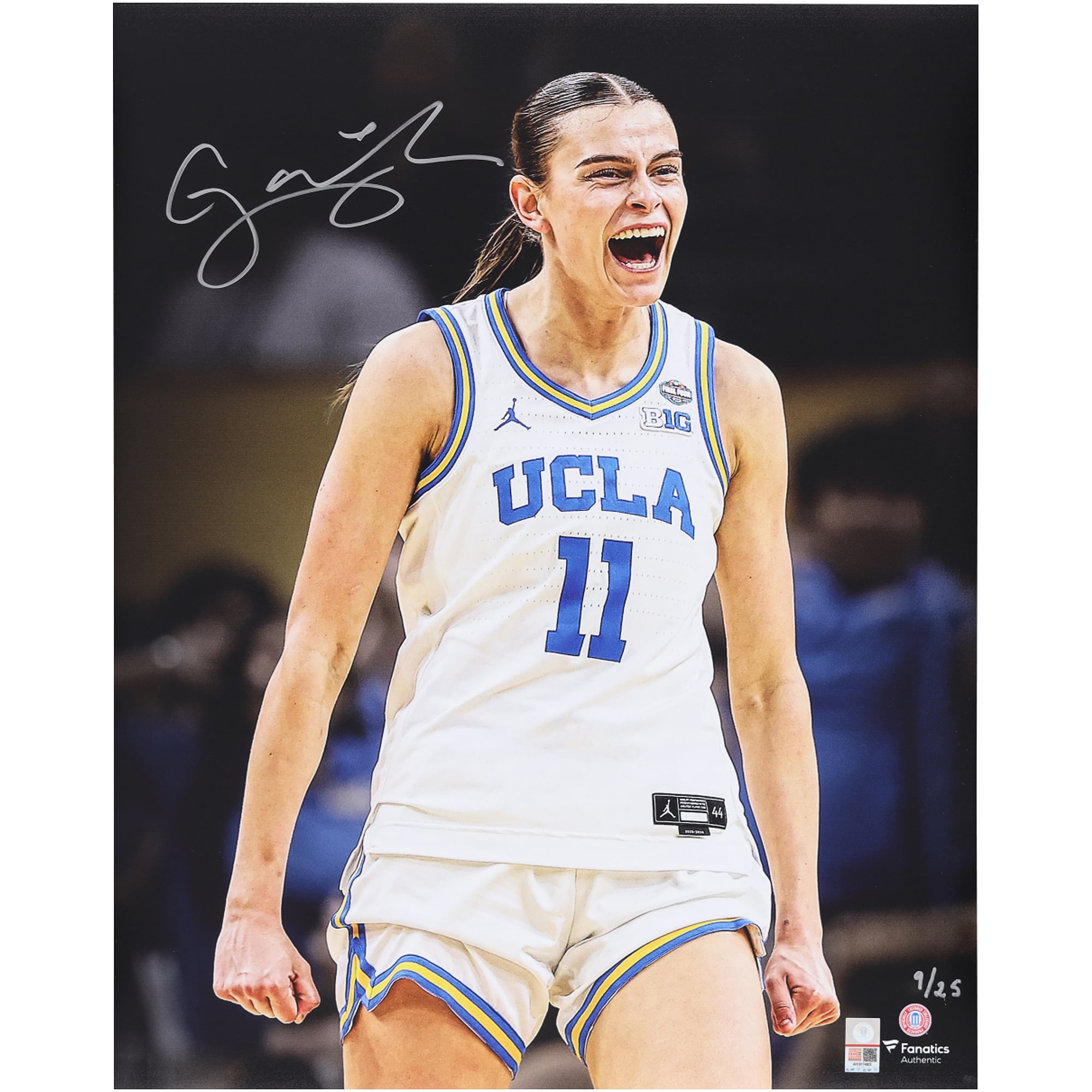 Photo dédicacée de Gabriela Jaquez (UCLA Bruins) - 40,6 x 50,8 cm (édition limitée à 25 exemplaires)