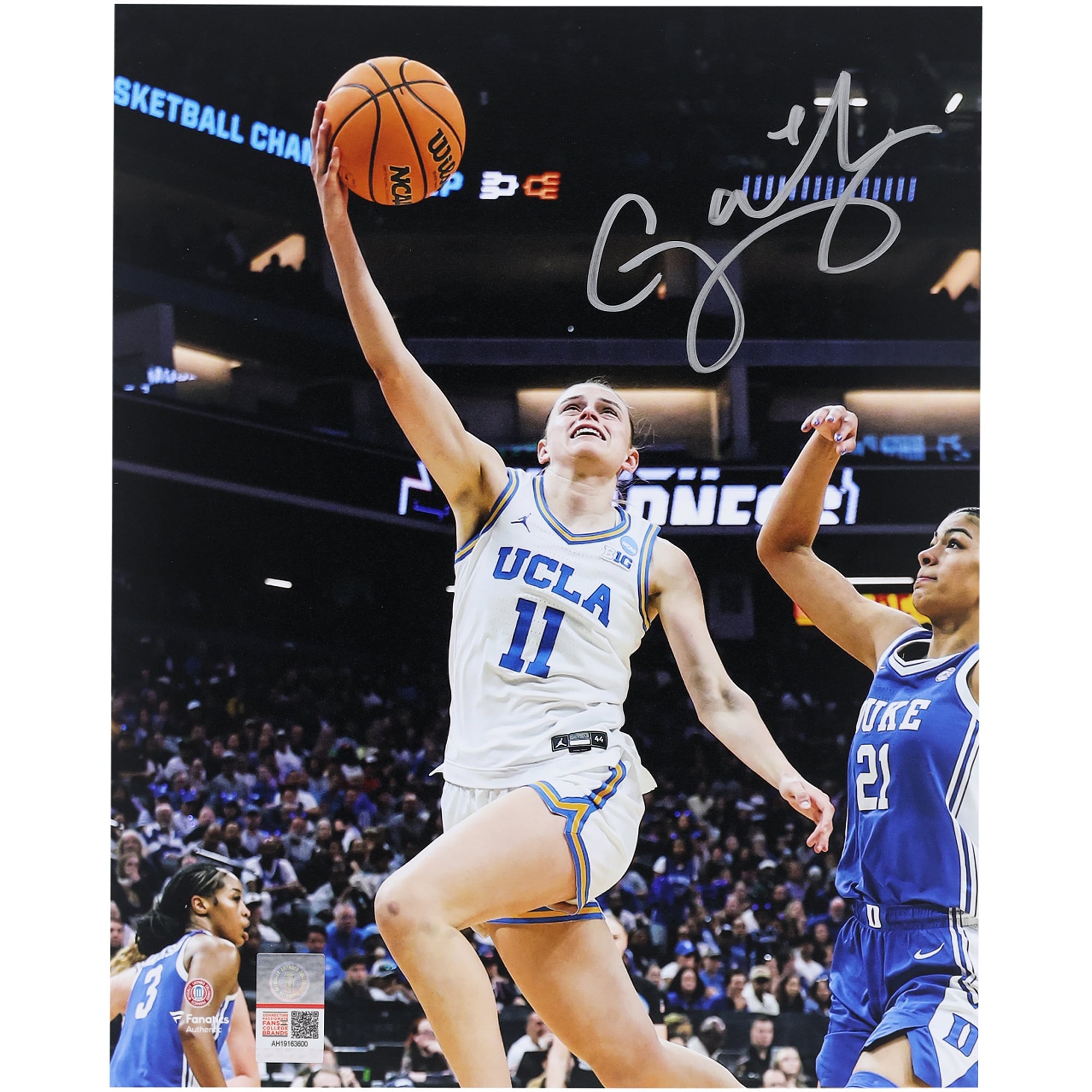 Photo de conduite autographiée de Gabriela Jaquez (UCLA Bruins), format 8 x 10 pouces