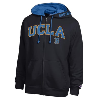 UCLA Bruins Champion Arch Logo Full-Zip Fleece Hoodie - Black
