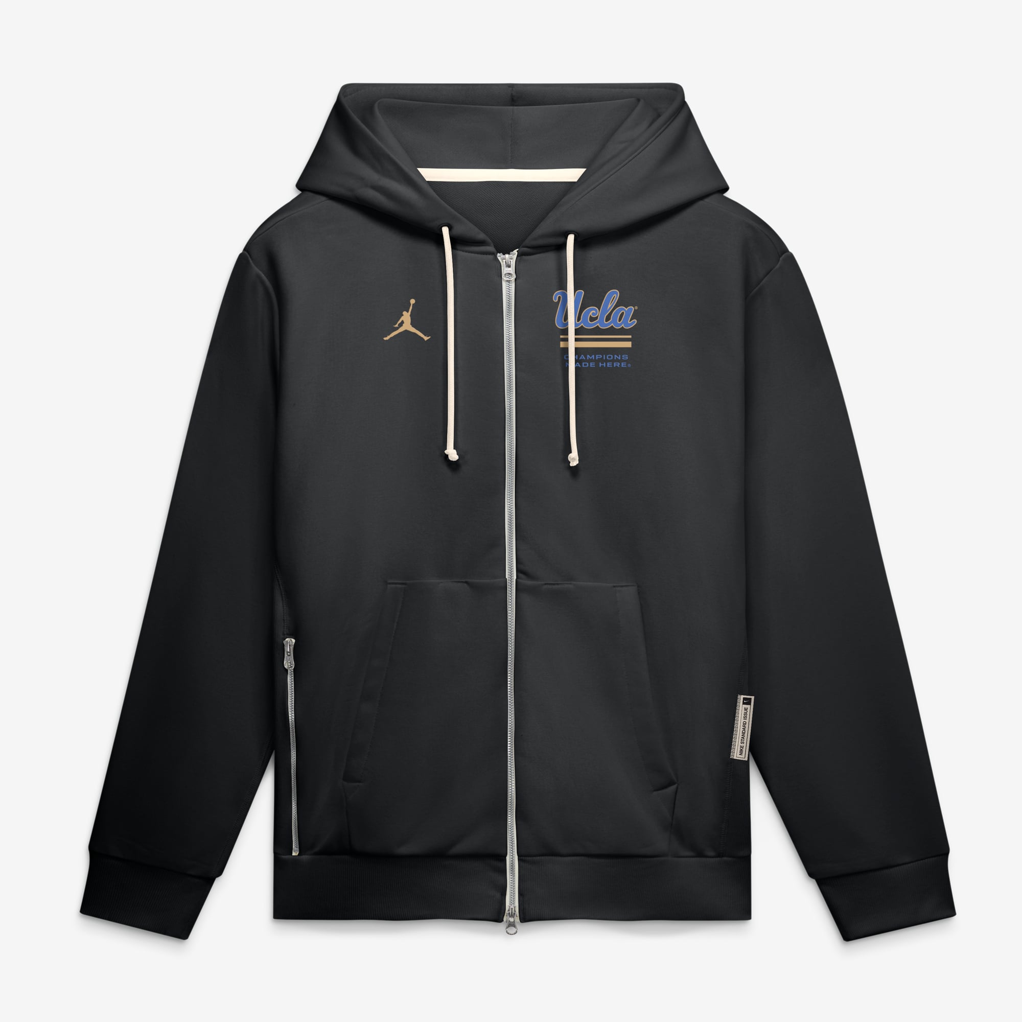Men's Jordan Brand Black UCLA Bruins 2026 Sideline Standard Issue Dri-FIT Full-Zip Hoodie