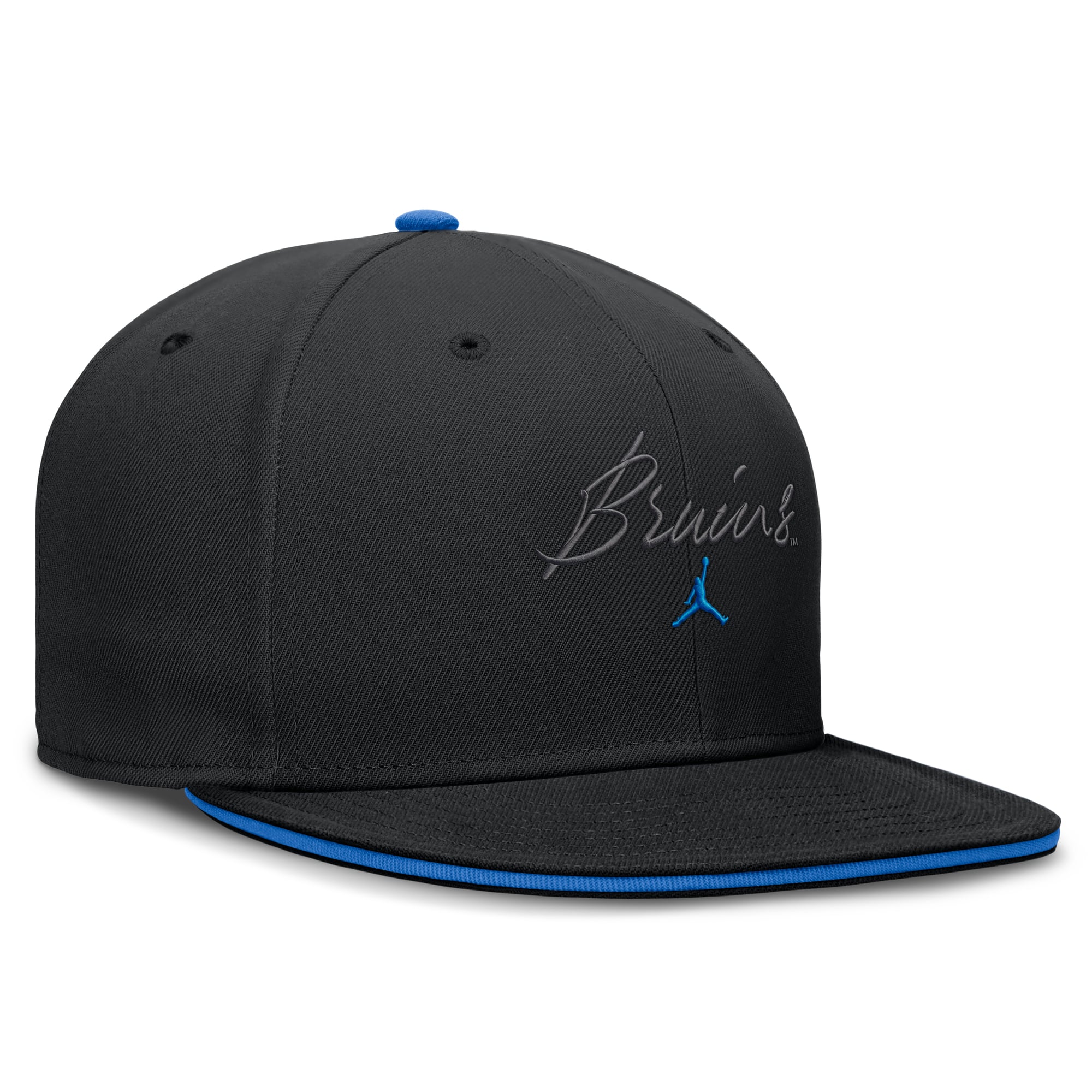 Casquette ajustée Jordan Brand noire UCLA Bruins Dri-FIT Primetime Script pour homme