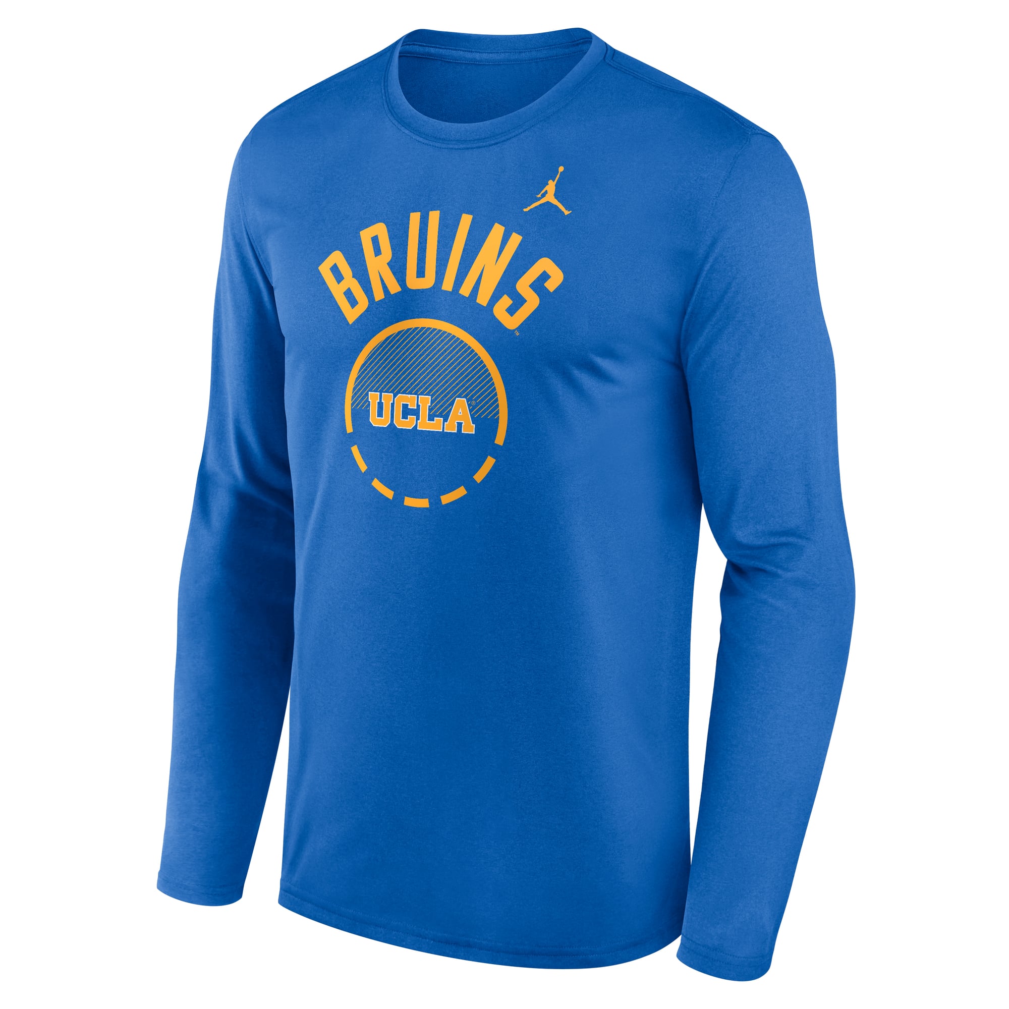 T-shirt à manches longues Jordan Brand bleu UCLA Bruins Courtside Basketball Shootaround Legend Dri-FIT pour homme