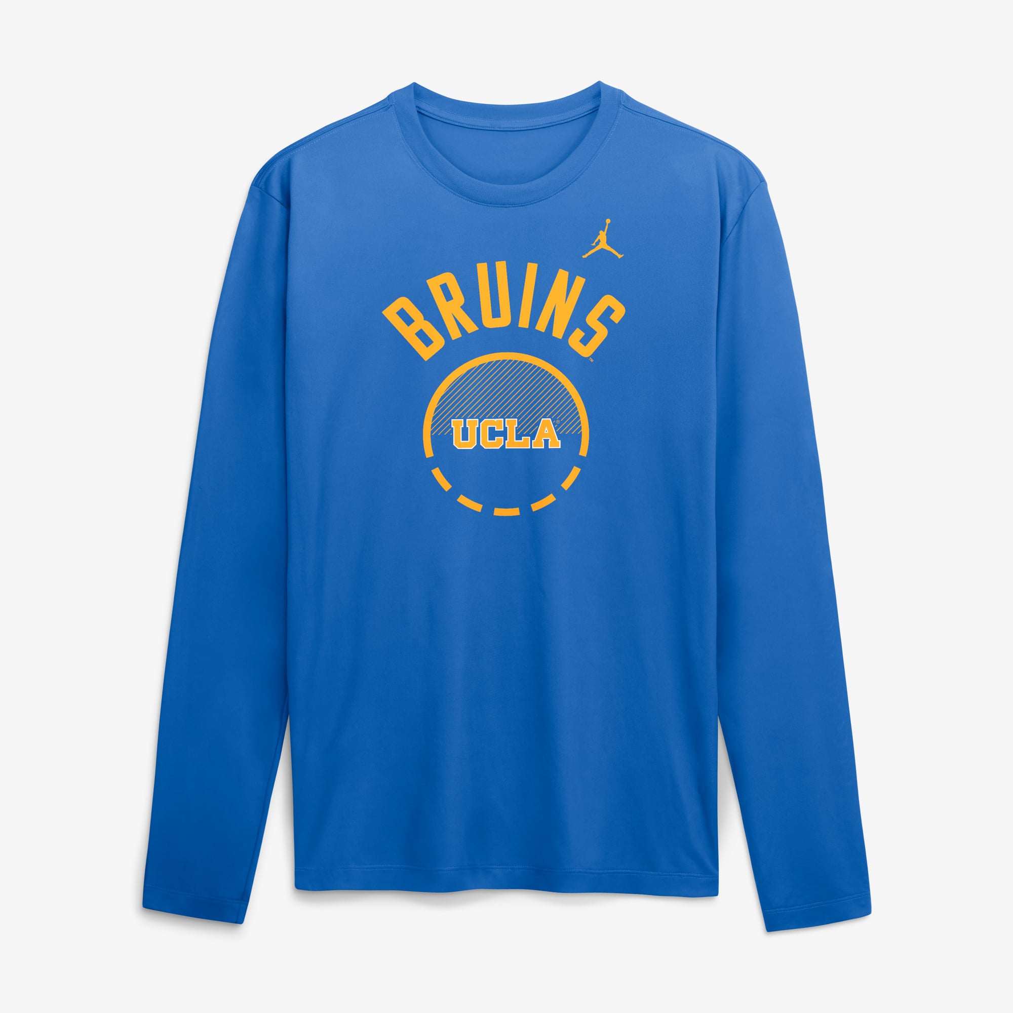T-shirt à manches longues Jordan Brand bleu UCLA Bruins Courtside Basketball Shootaround Legend Dri-FIT pour homme