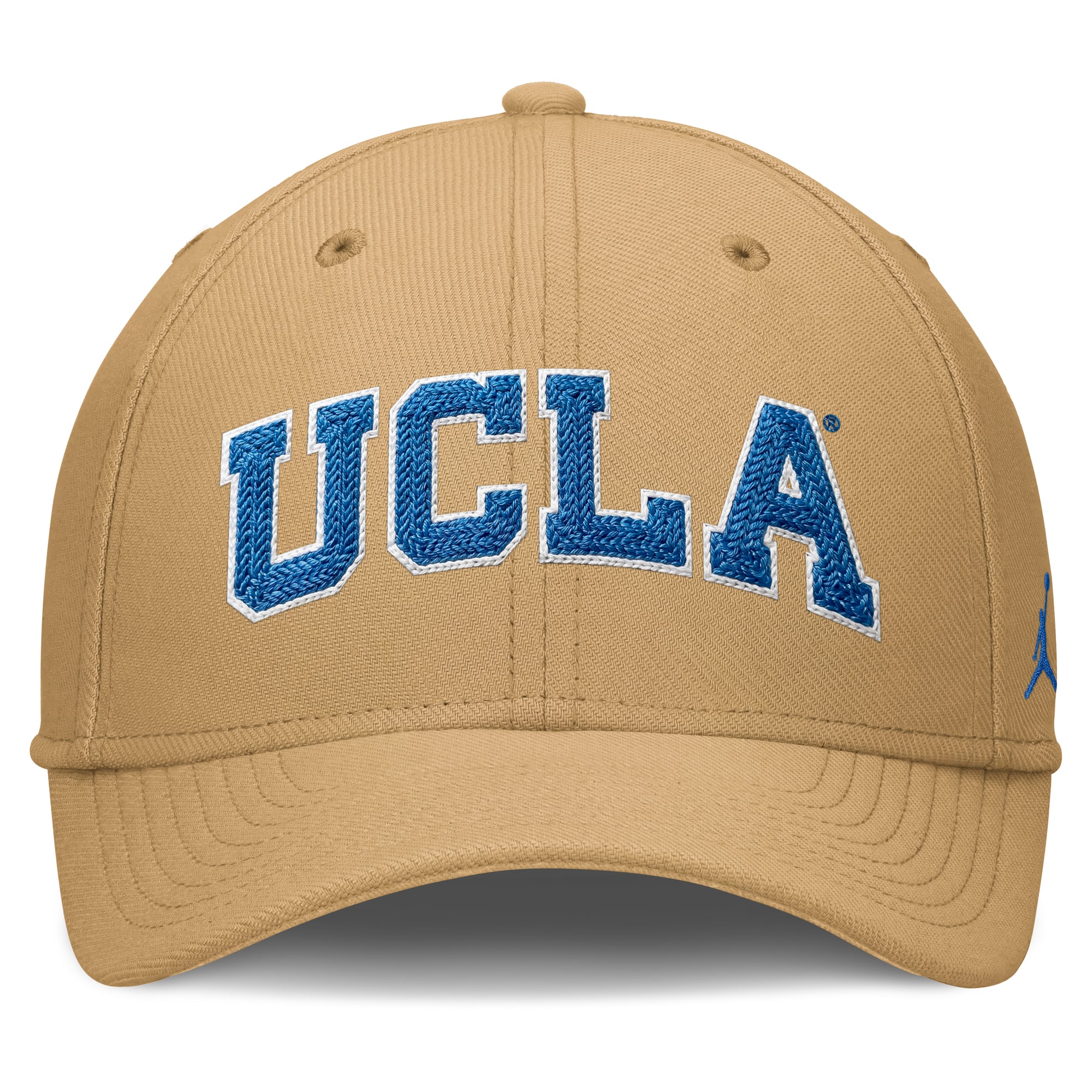 Casquette Jordan Brand Gold UCLA Bruins Letter Rise SwooshFlex Dri-FIT pour homme