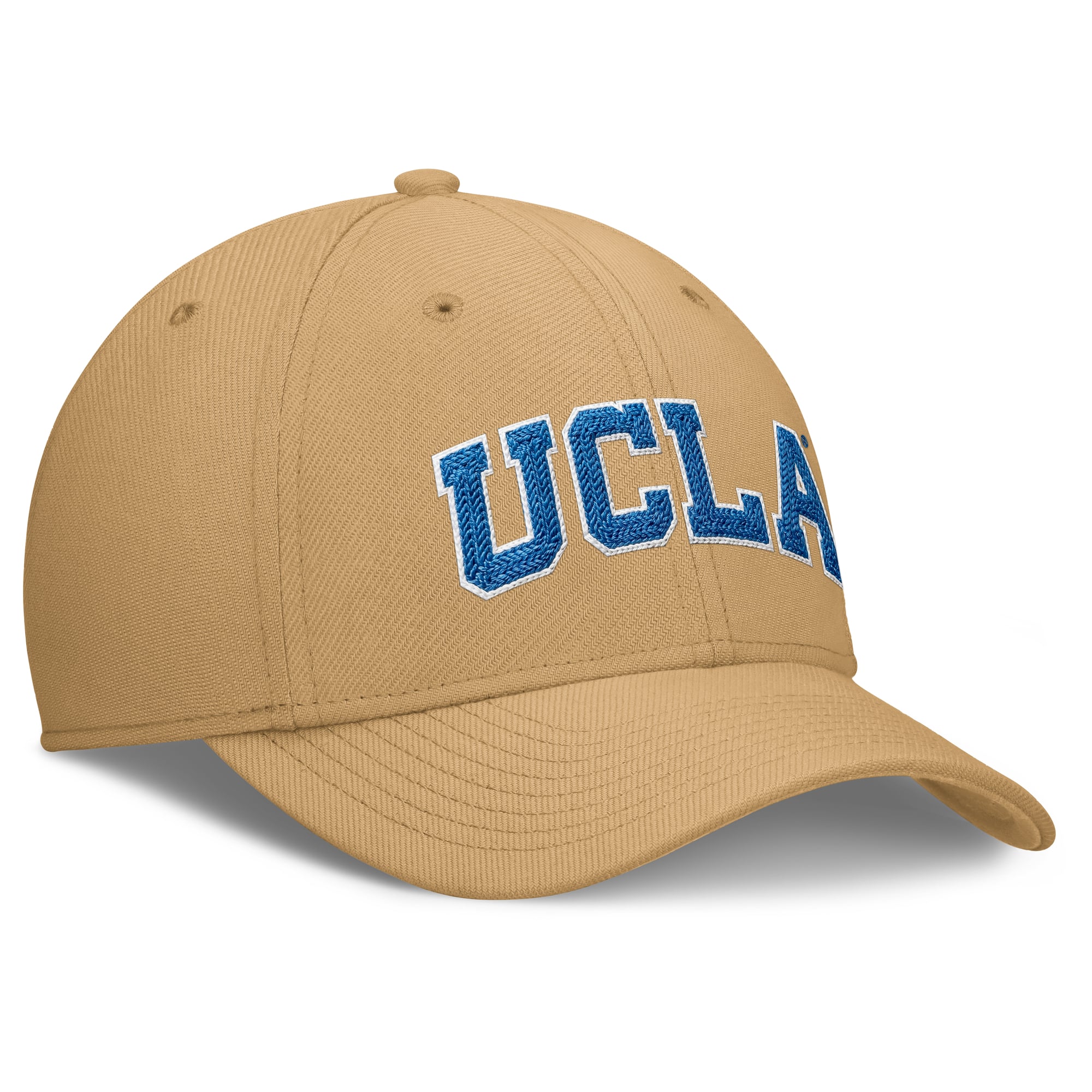Casquette Jordan Brand Gold UCLA Bruins Letter Rise SwooshFlex Dri-FIT pour homme
