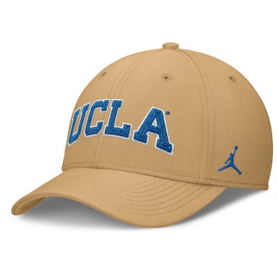 UCLA Bruins Jordan Brand Letter Rise SwooshFlex Dri-FIT Hat - Gold