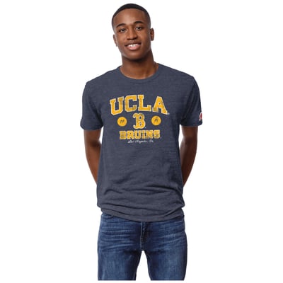 UCLA Bruins League Collegiate Wear Victory Falls Tri-Blend T-Shirt - Heather Navy