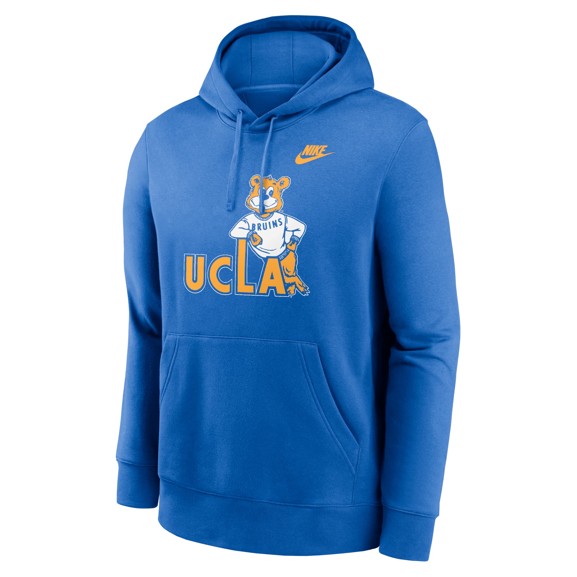 Men's Nike White UCLA Bruins Legacy Logo Club Fleece Pullover Hoodie