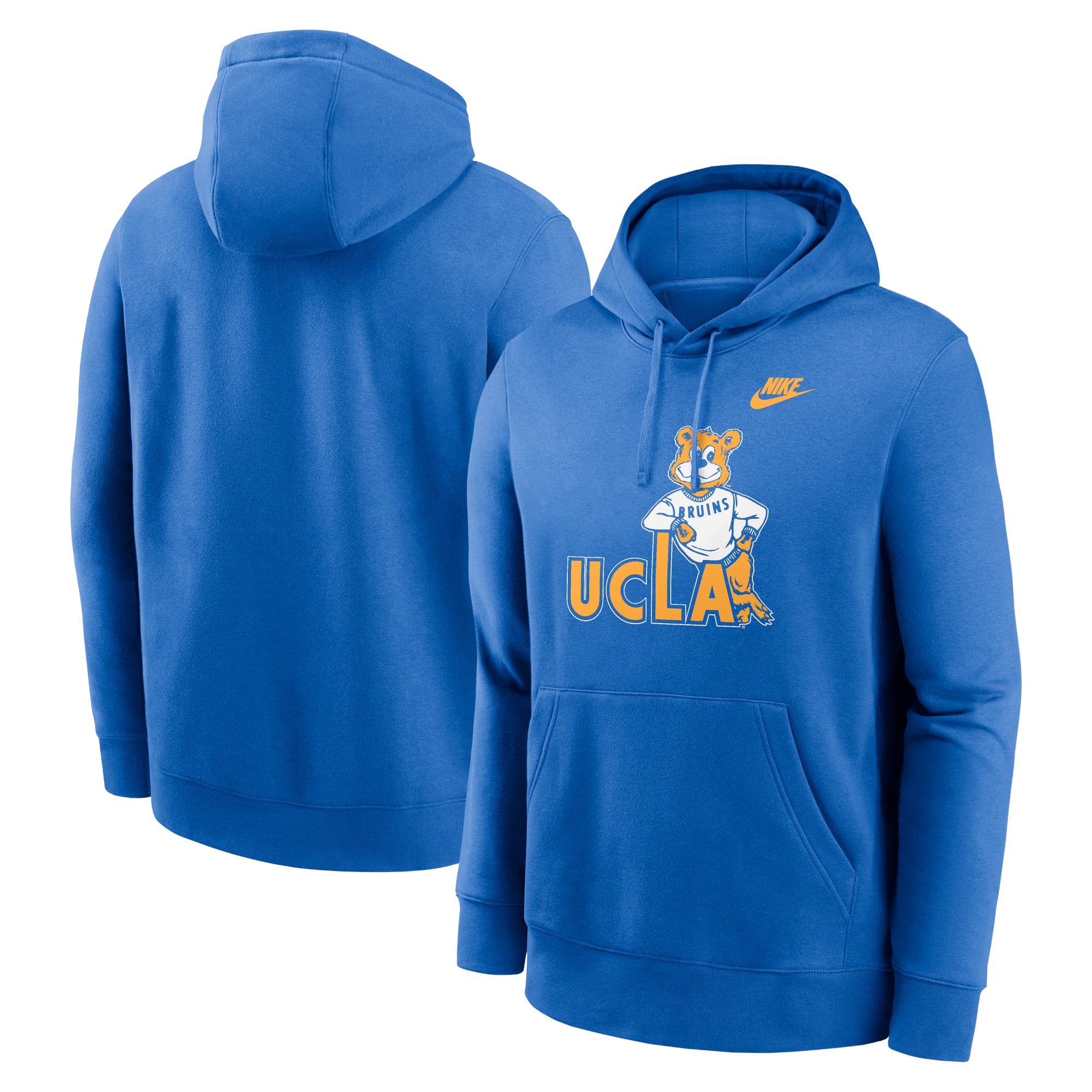 Men's Nike White UCLA Bruins Legacy Logo Club Fleece Pullover Hoodie