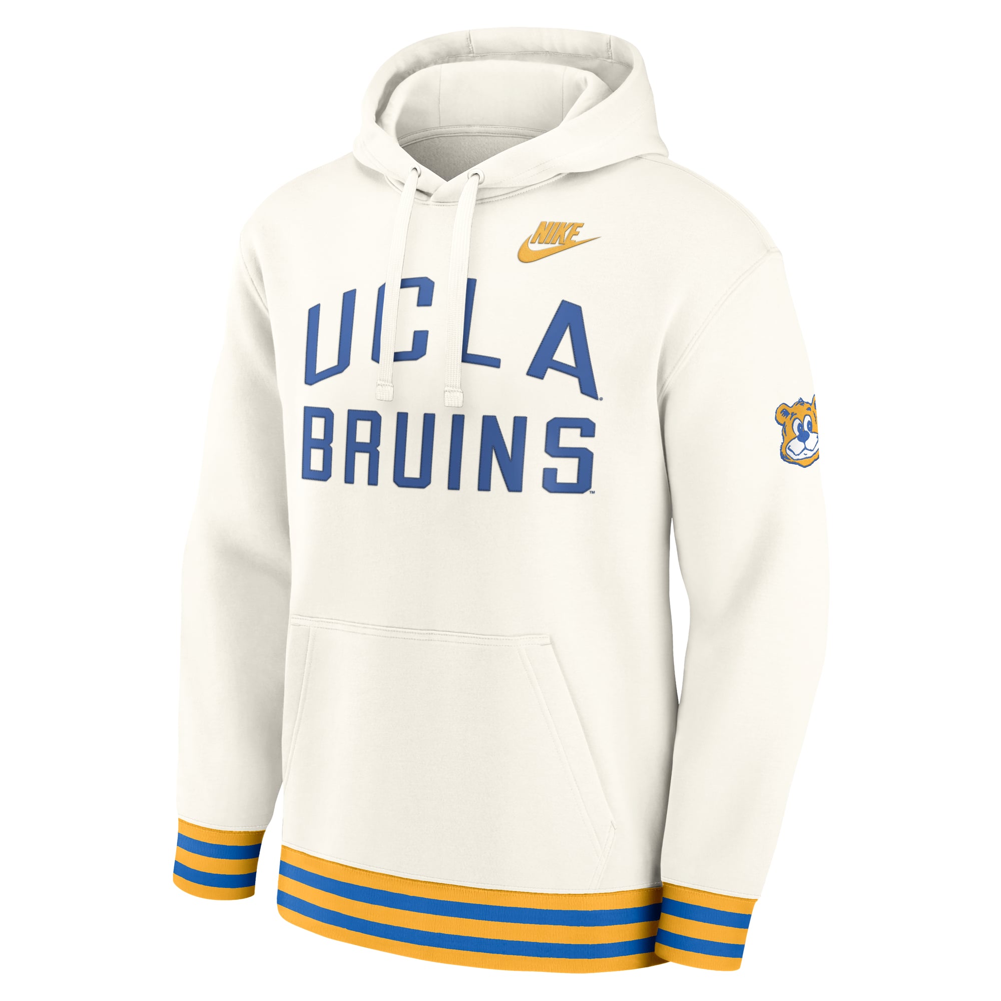 Sweat à capuche rétro Nike crème UCLA Bruins Legacy pour homme