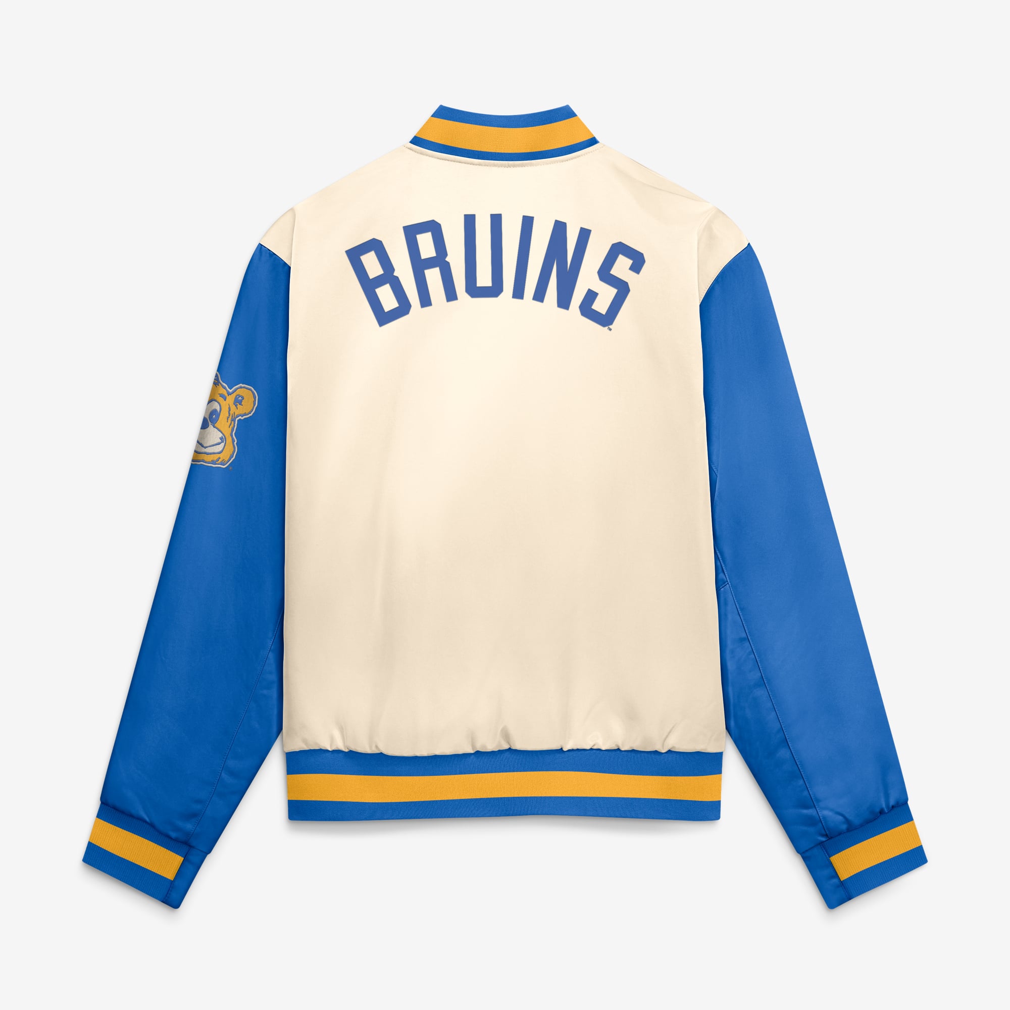 Men's Nike  Natural/Blue UCLA Bruins Legacy Full-Snap Bomber Jacket