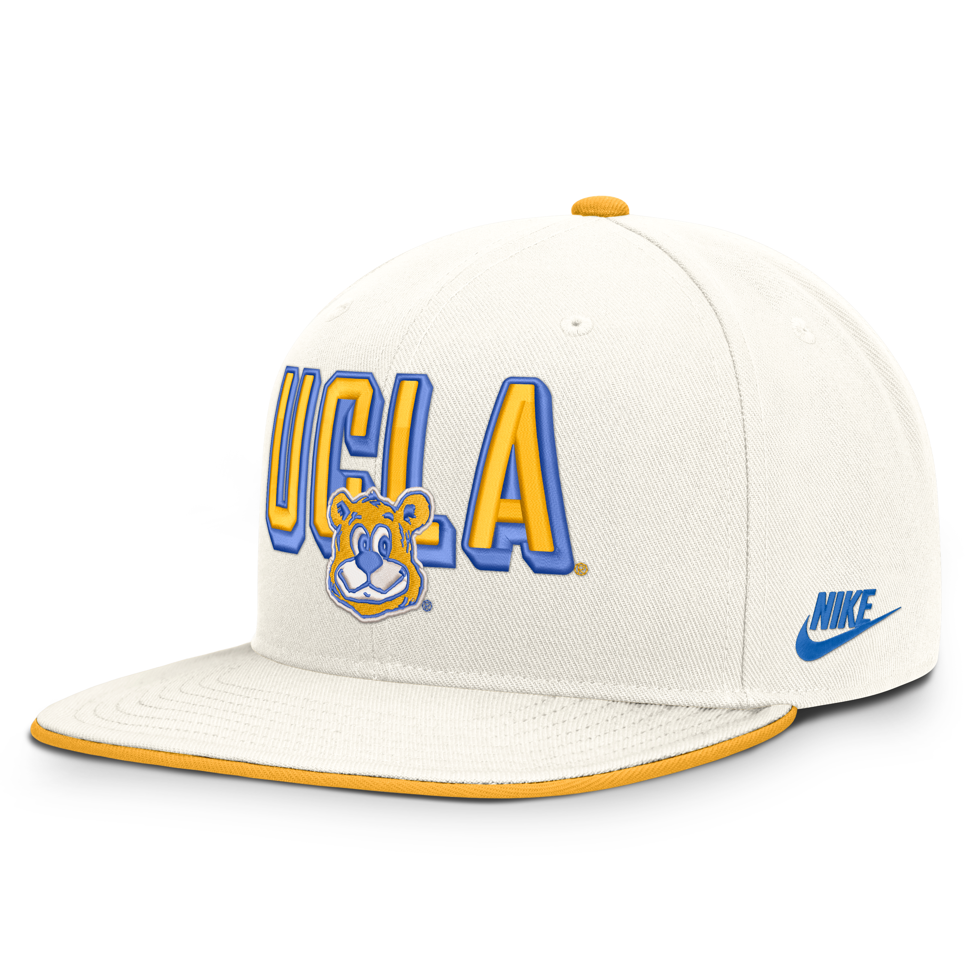 Men's Nike  White UCLA Bruins Legacy Letter & Mascot Pro Snapback Hat