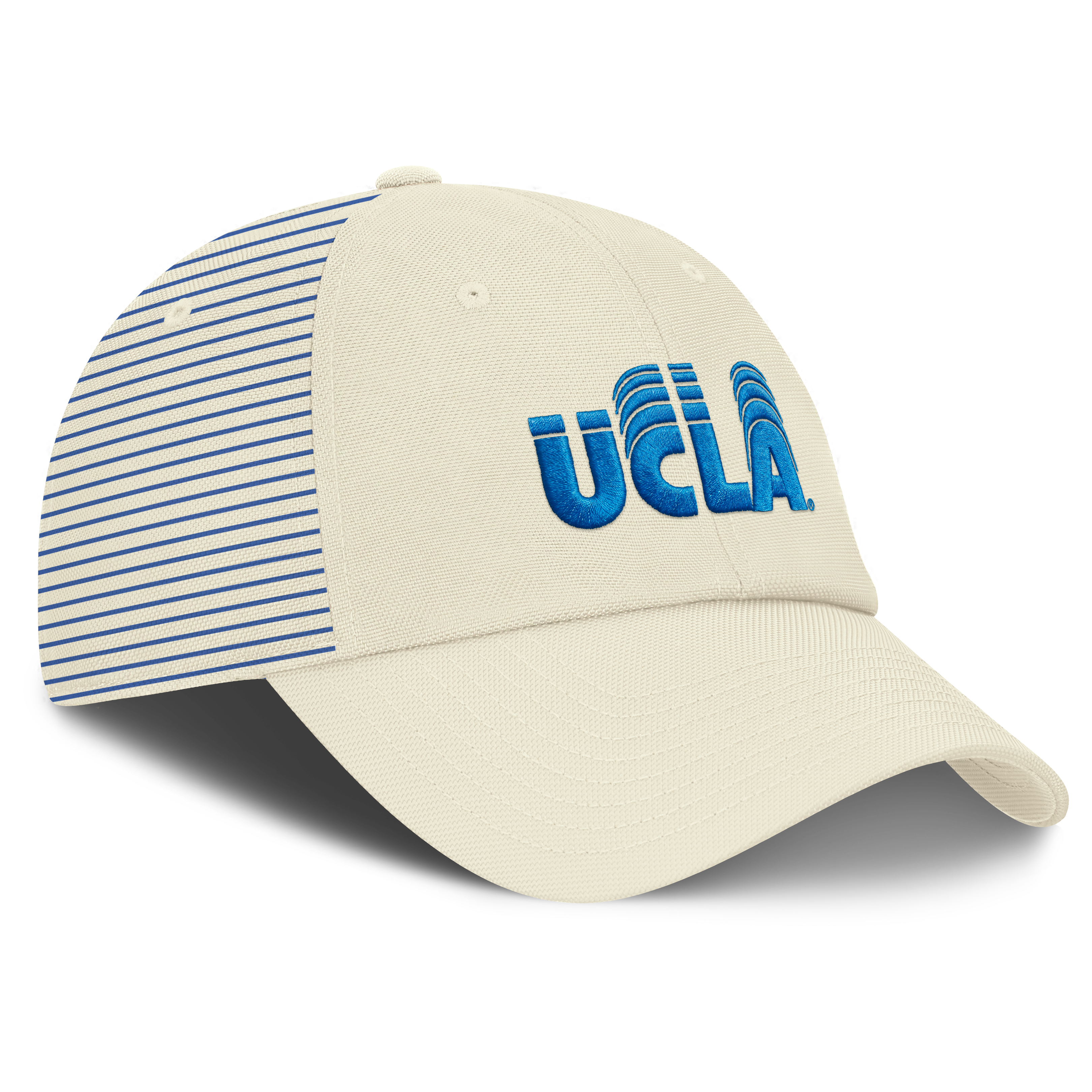 Men's Nike White UCLA Bruins Vault Logo Striped Club Dri-FIT Adjustable Hat