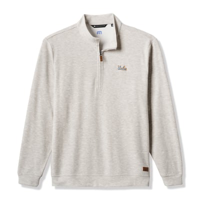 UCLA Bruins TravisMathew Cloud Home Game Quarter-Zip Tri-Blend Pullover - Heather Gray