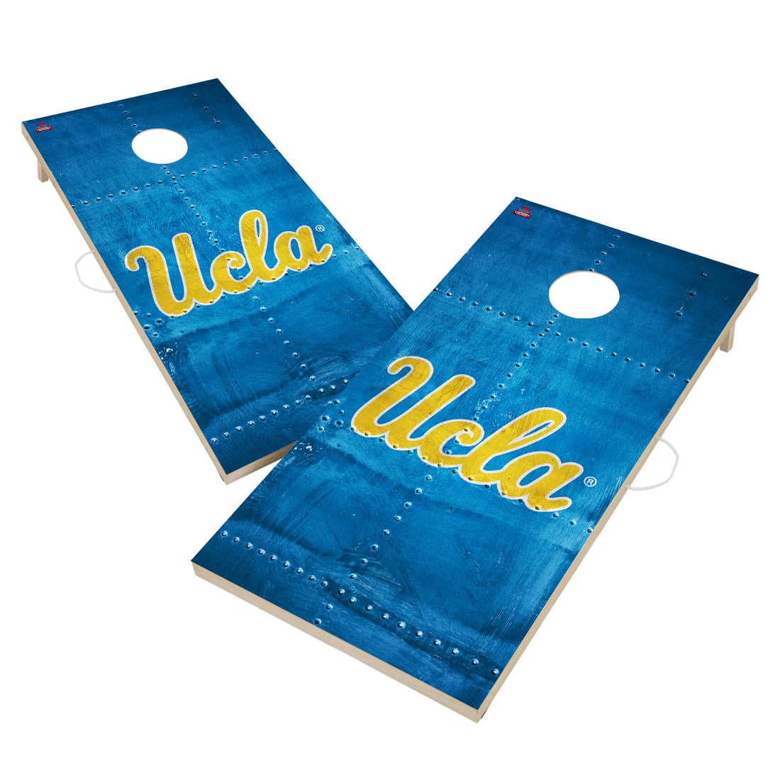 UCLA Bruins 2' x 4' Solid Wood Rivet Design Cornhole Board Set
