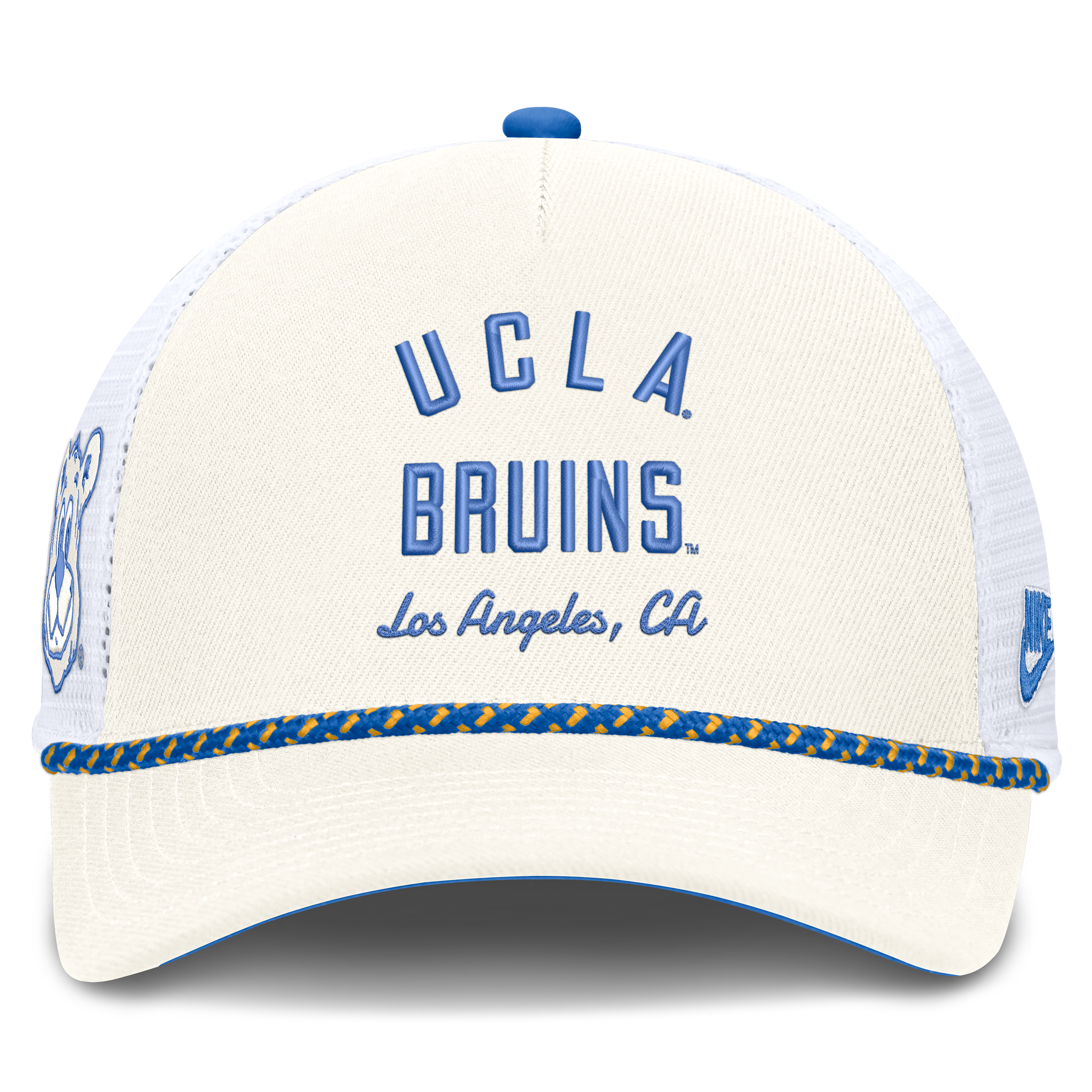 Casquette unisexe Nike blanche à cordon, modèle trucker