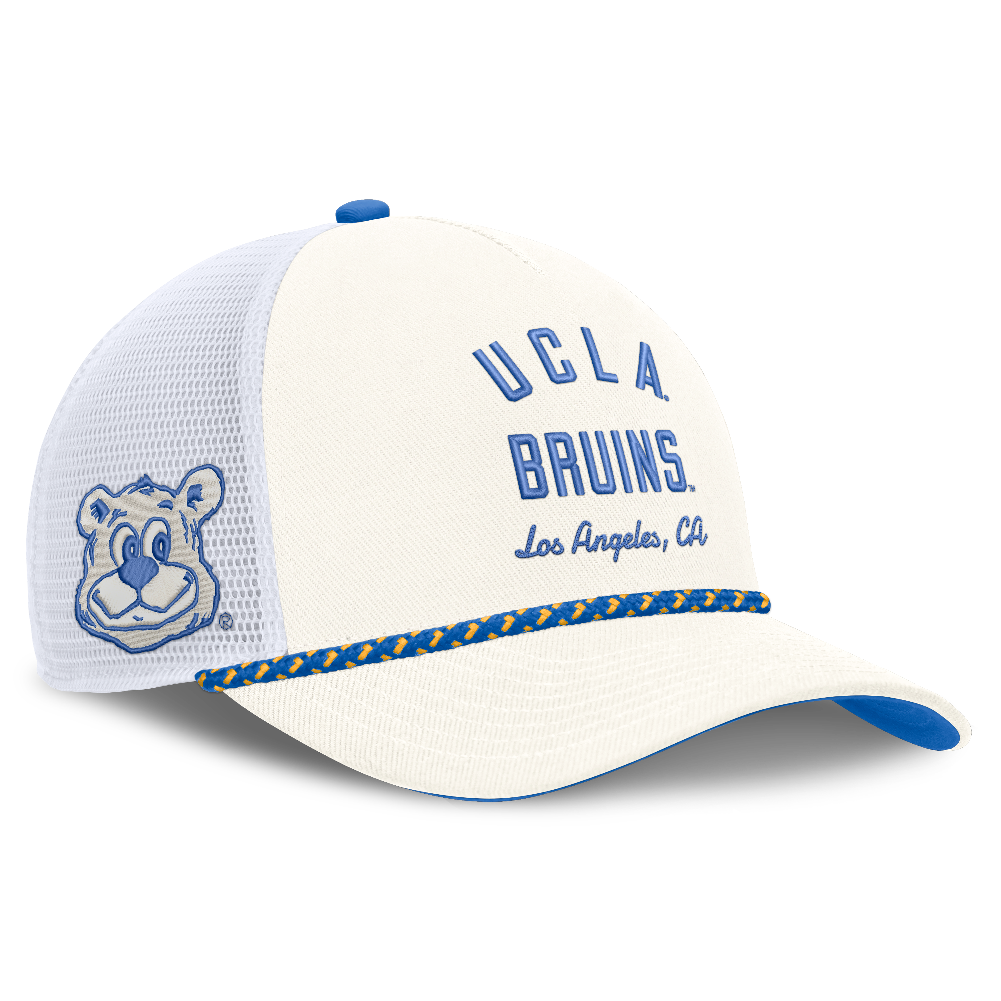 Casquette unisexe Nike blanche à cordon, modèle trucker
