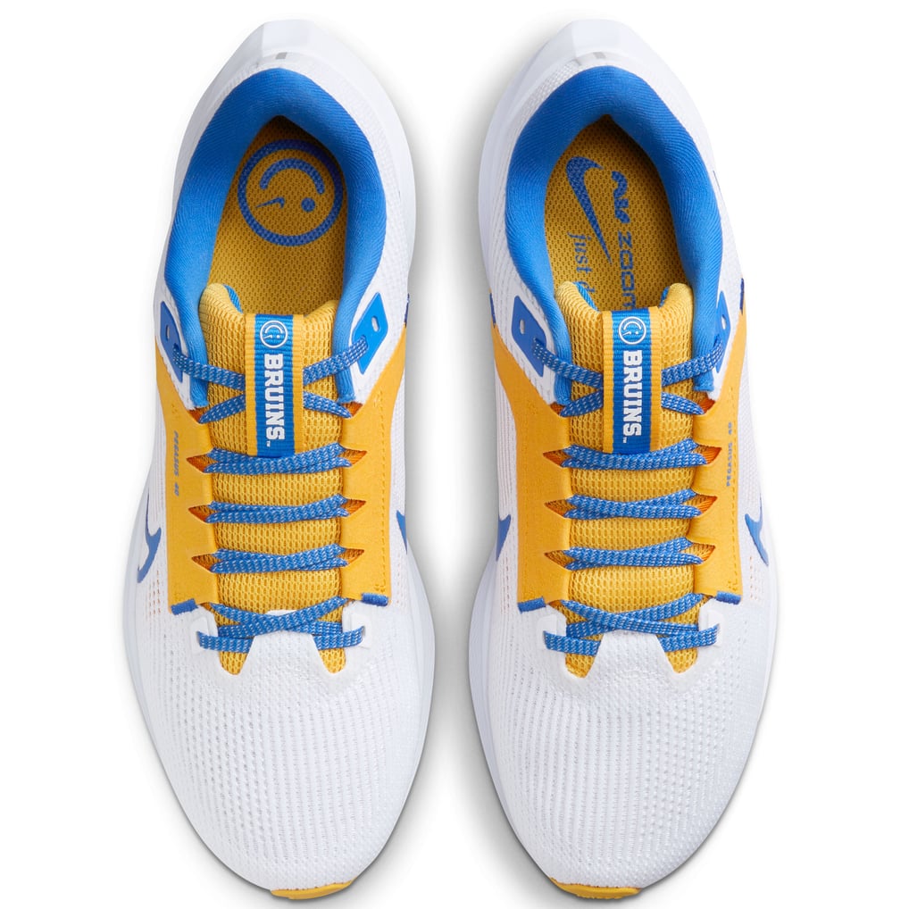 Unisex Nike White UCLA Bruins Zoom Pegasus 40 Running Shoe display picture 2