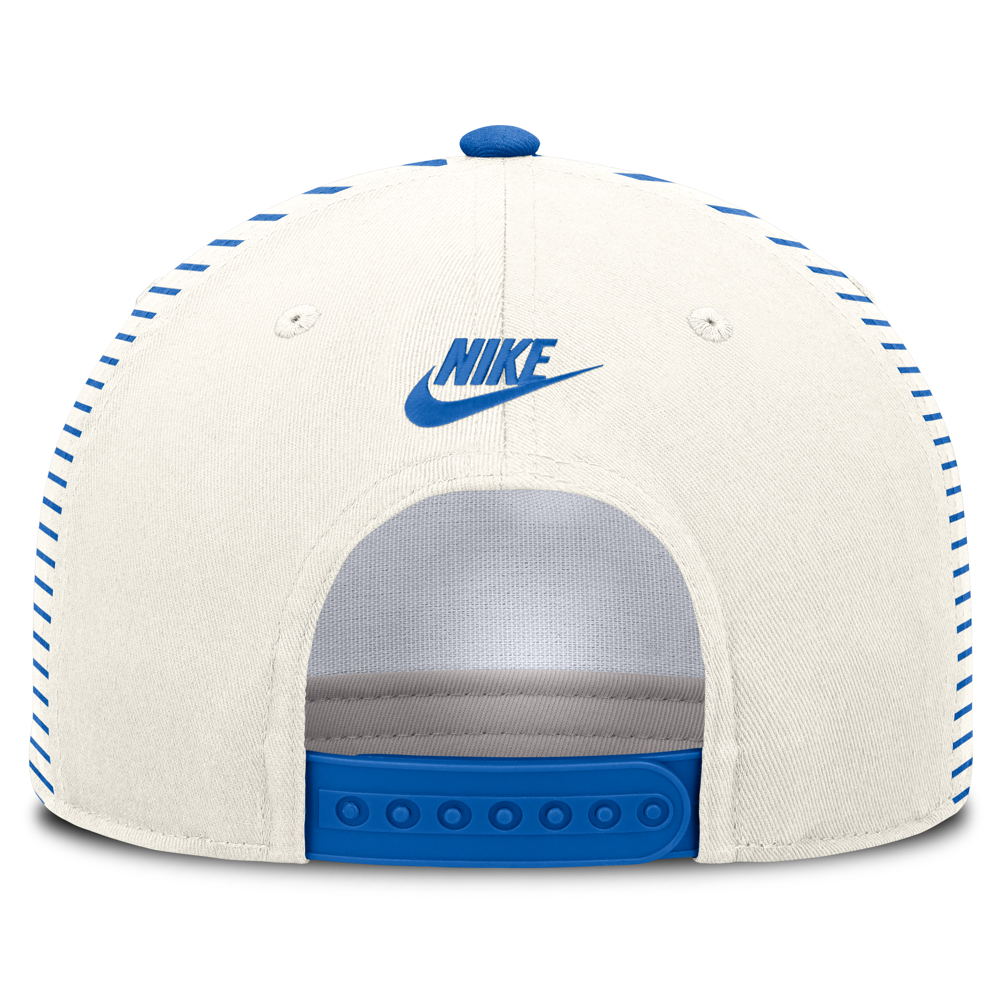 Casquette unisexe Nike blanche/bleue UCLA Bruins Vault à rayures et taille ajustable