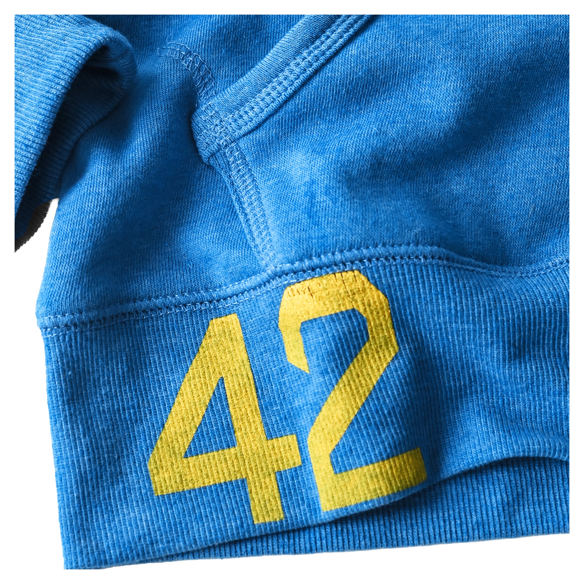 Sweat à capuche unisexe Roots of Fight x UCLA Bruins Jackie Robinson bleu n° 42 en mélange de trois matières