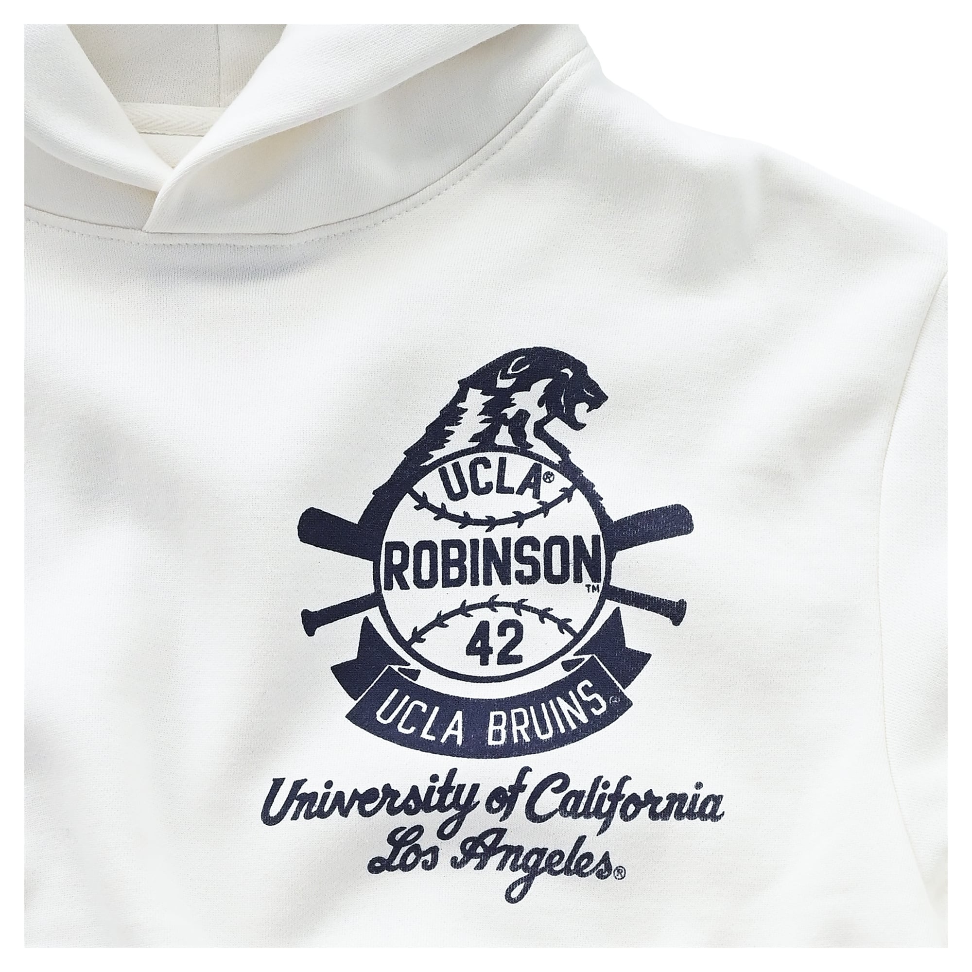 Sweat à capuche unisexe blanc épais Roots of Fight x UCLA Bruins Jackie Robinson