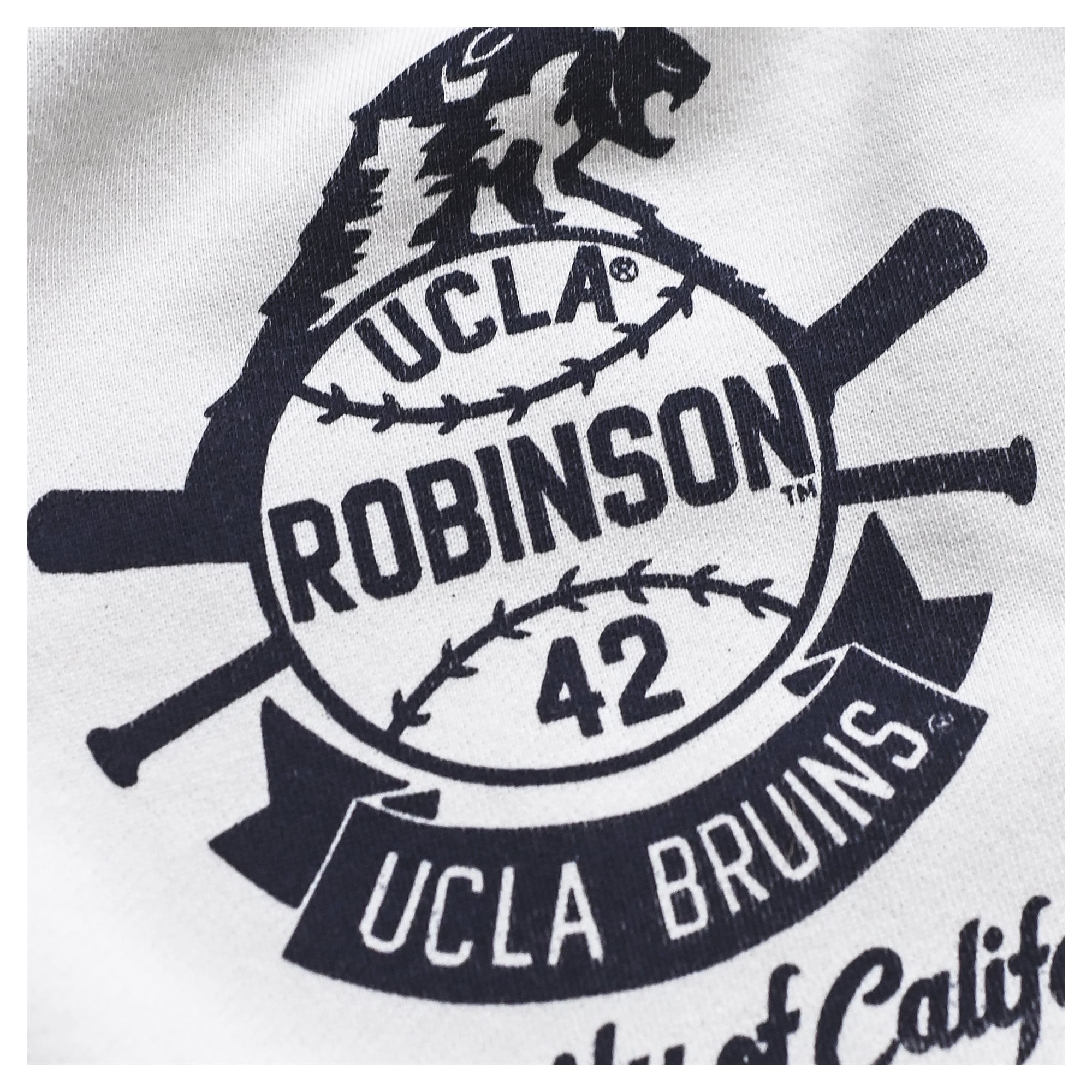 Sweat à capuche unisexe blanc épais Roots of Fight x UCLA Bruins Jackie Robinson
