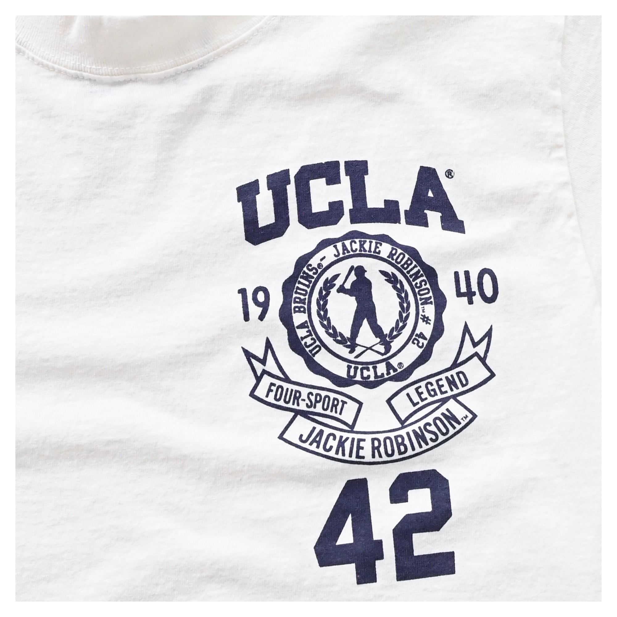T-shirt unisexe blanc poids lourd Roots of Fight x UCLA Bruins Jackie Robinson