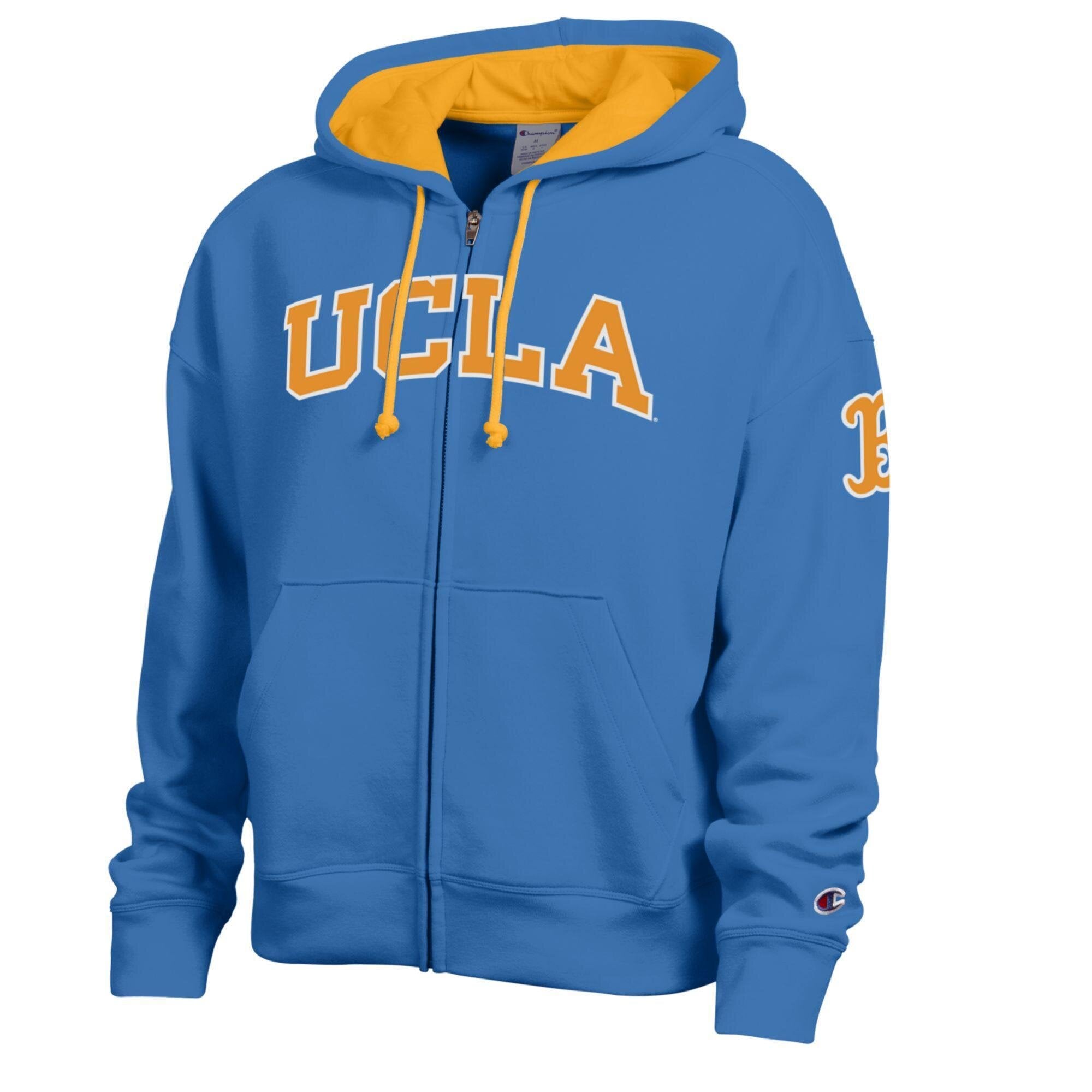 Sweat à capuche zippé en polaire Champion Blue UCLA Bruins Arch pour femme