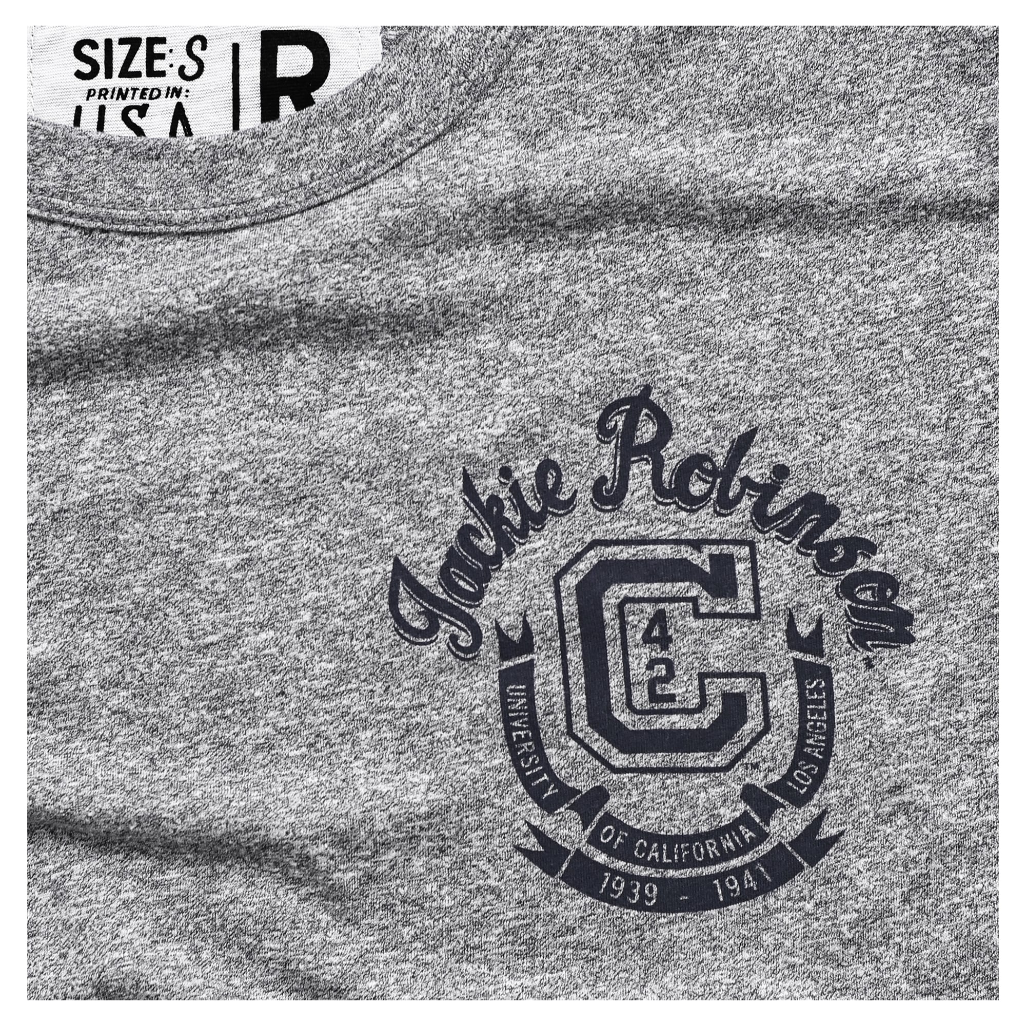 Women's Roots of Fight x UCLA Bruins Jackie Robinson Gris #42 Tri-Blend