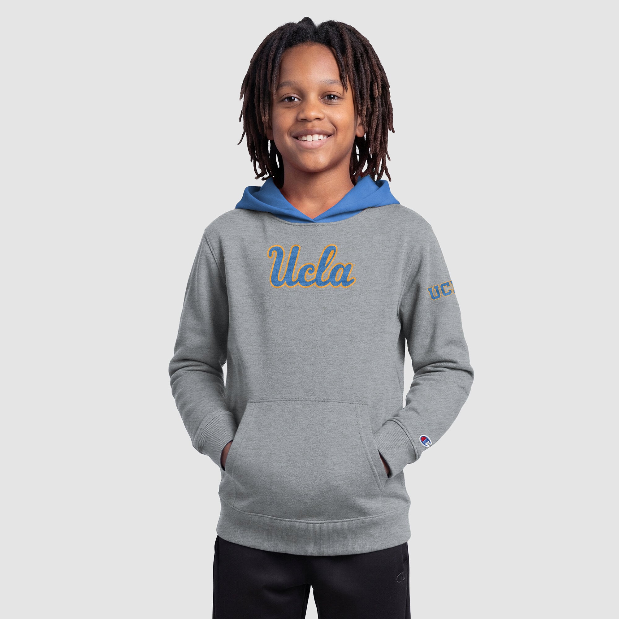Sweat à capuche en polaire Youth Champion Heather Gray UCLA Bruins