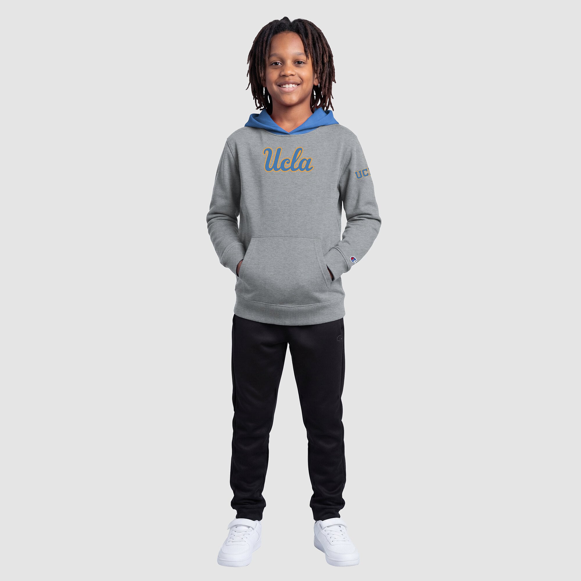 Sweat à capuche en polaire Youth Champion Heather Gray UCLA Bruins