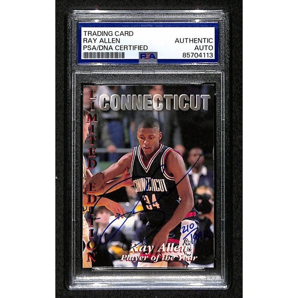 2002 limited edition Ray Allen autograph Michael J 24594_raa_ins_bos_auth_grn_jsy  main image 2