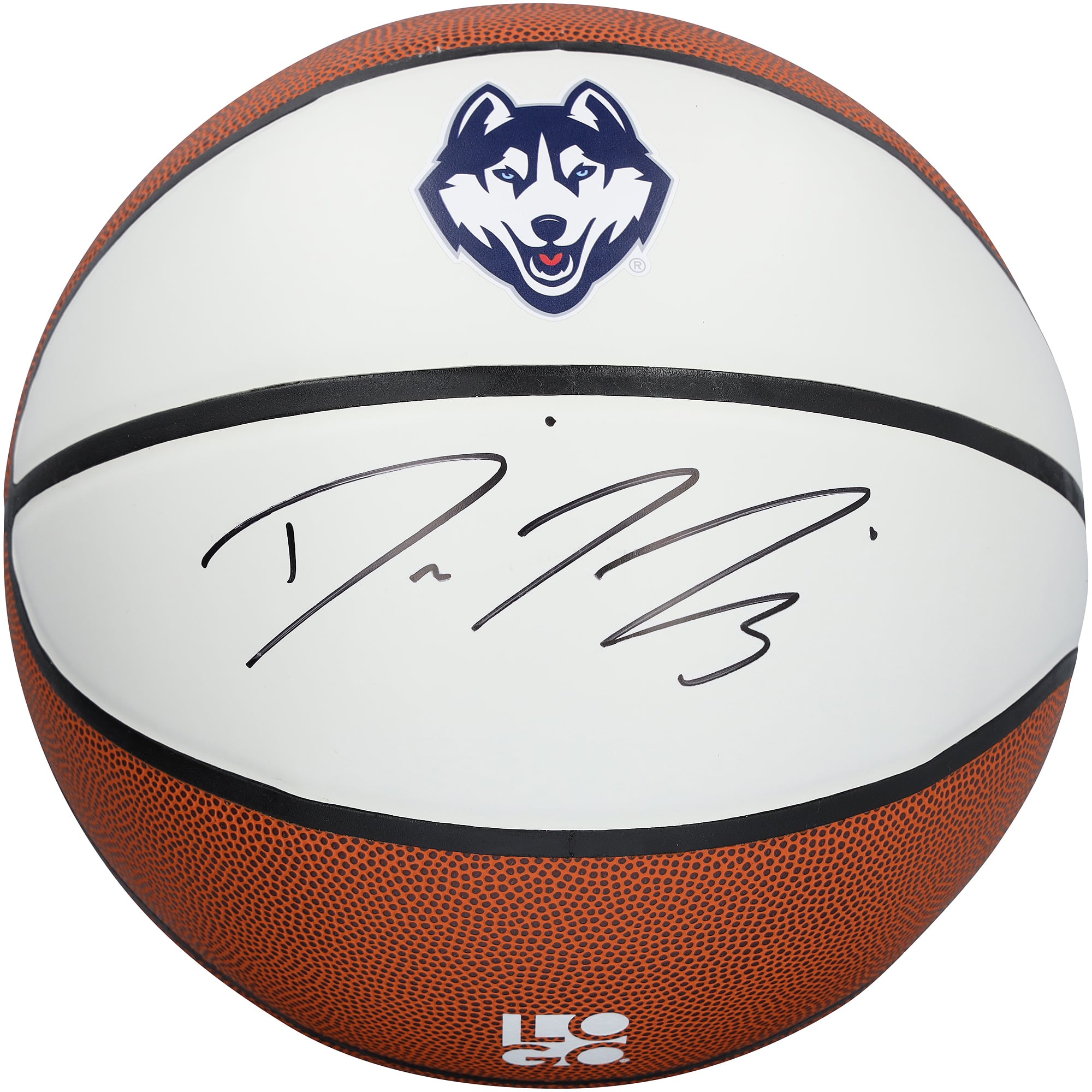 Ballon de basket-ball à panneau blanc autographié par Diana Taurasi (UConn Huskies) et portant le logo de la marque