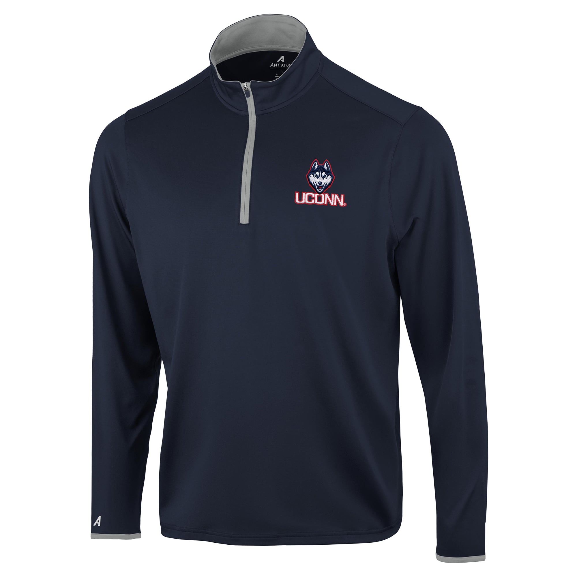 Pull à col zippé Antigua Navy UConn Huskies pour homme