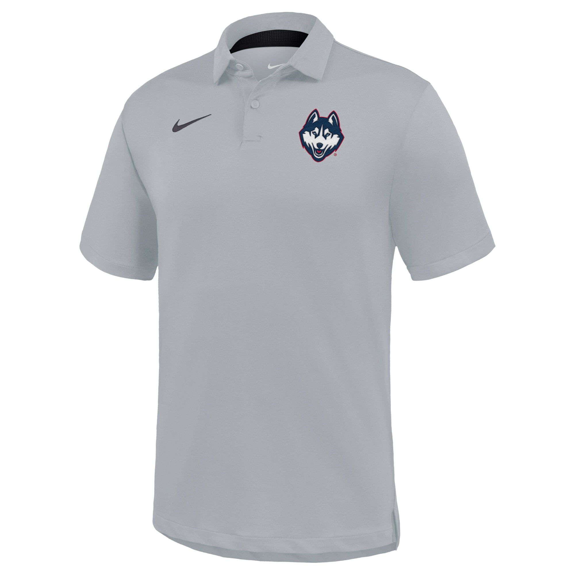 Polo Nike Dri-FIT Tour gris UConn Huskies pour homme
