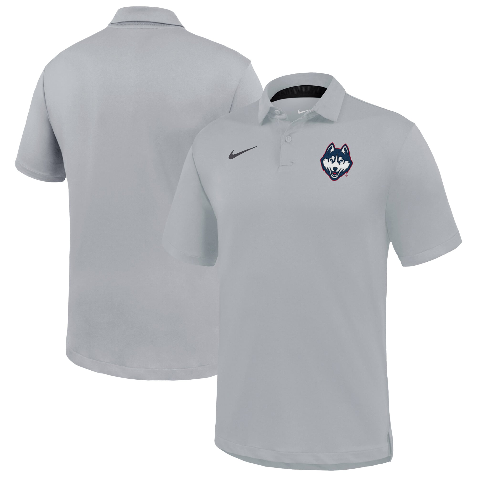 Polo Nike Dri-FIT Tour gris UConn Huskies pour homme
