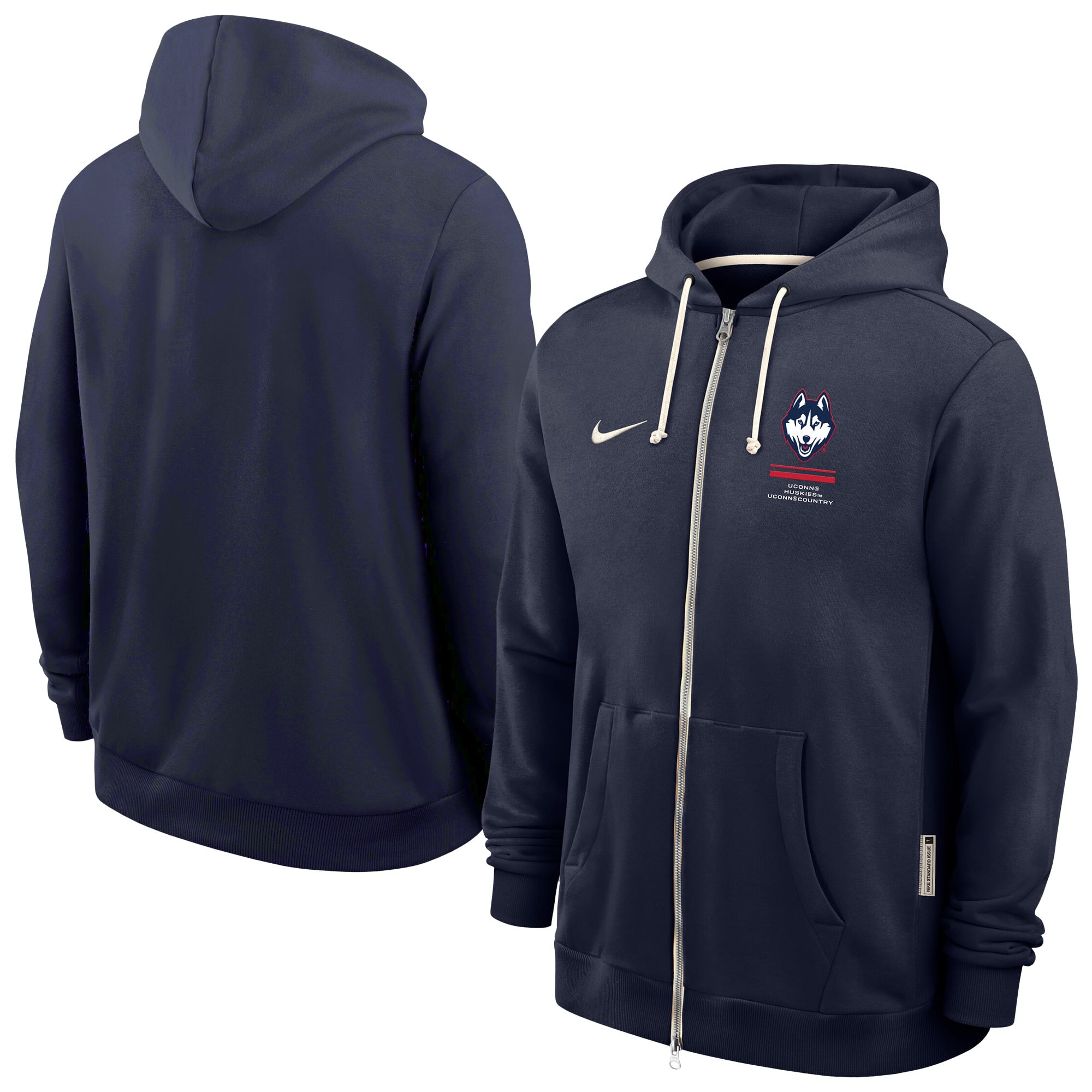 Men's Nike Navy UConn Huskies 2026 Sideline Dri-FIT Full-Zip Hoodie