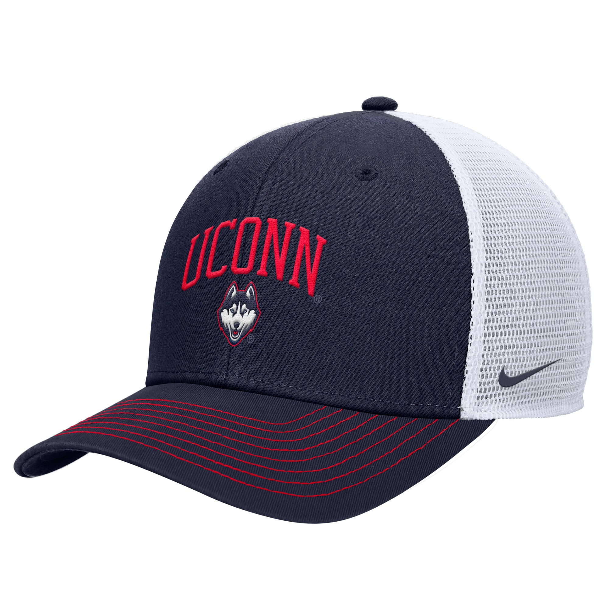 Men's Nike Navy UConn Huskies Rise Trucker Dri-FIT Adjustable Hat