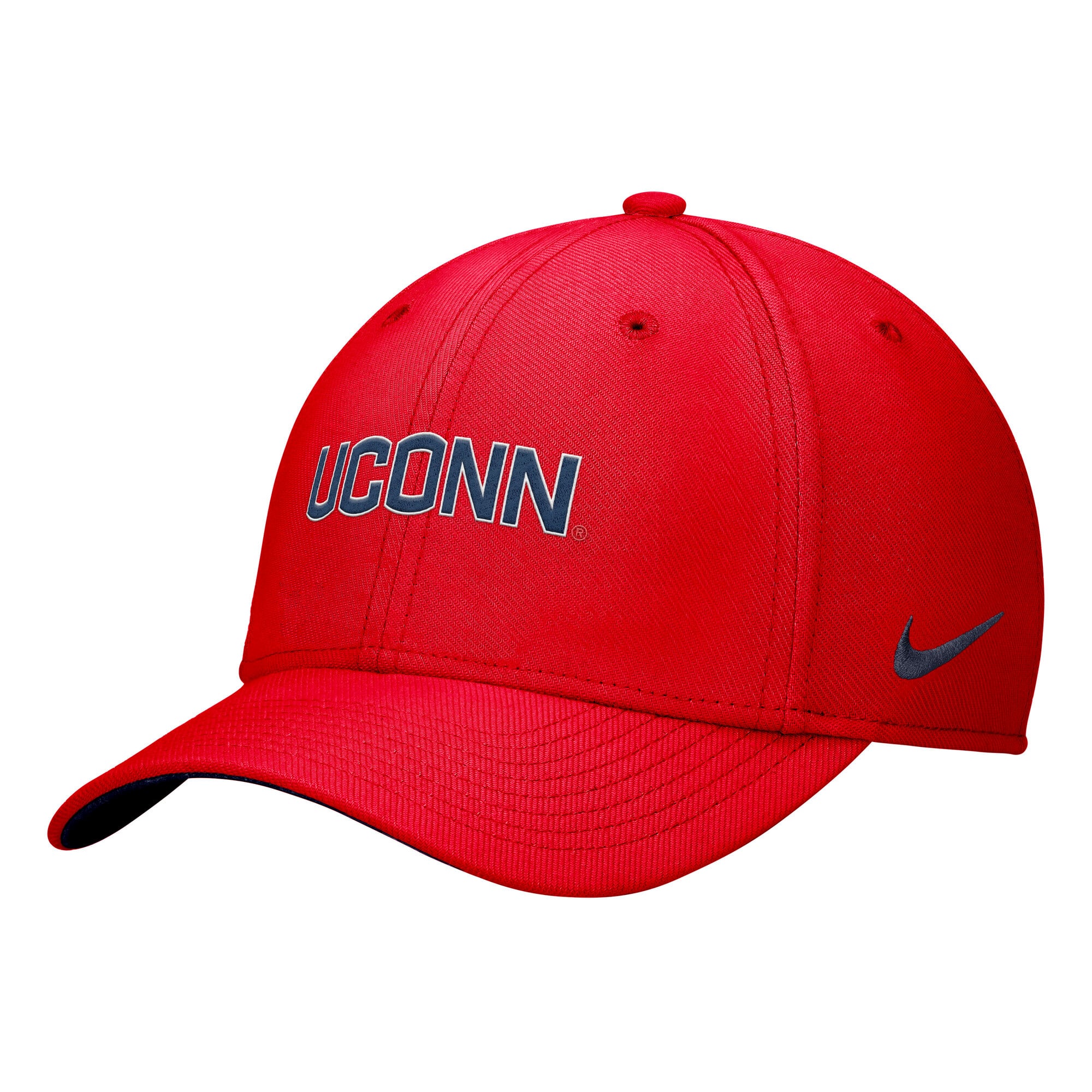 Casquette Nike rouge UConn Huskies Primetime SwooshFlex Dri-FIT pour homme