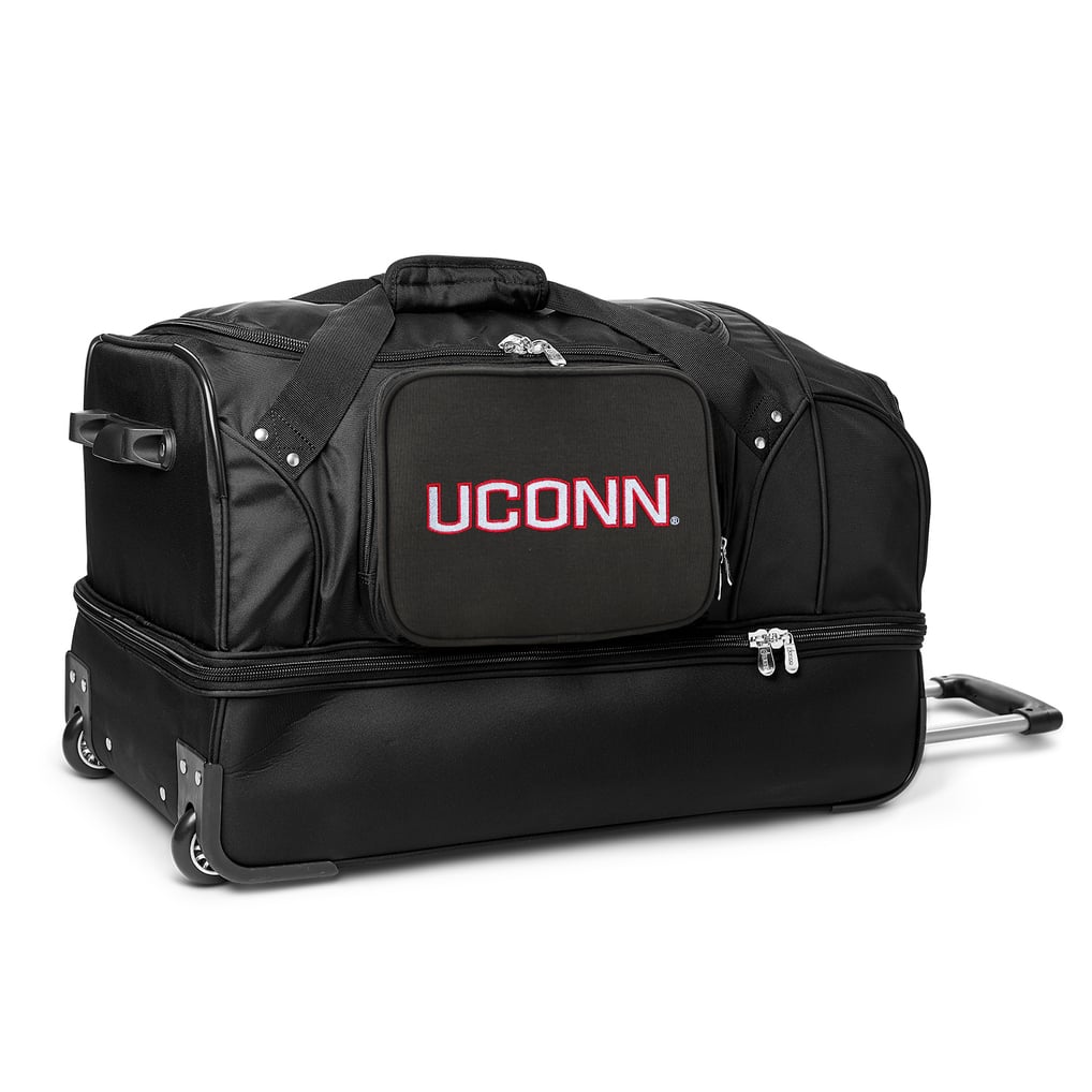 MOJO UConn Huskies Black 27'' 2-Wheel Drop Bottom Rolling Duffel Bag