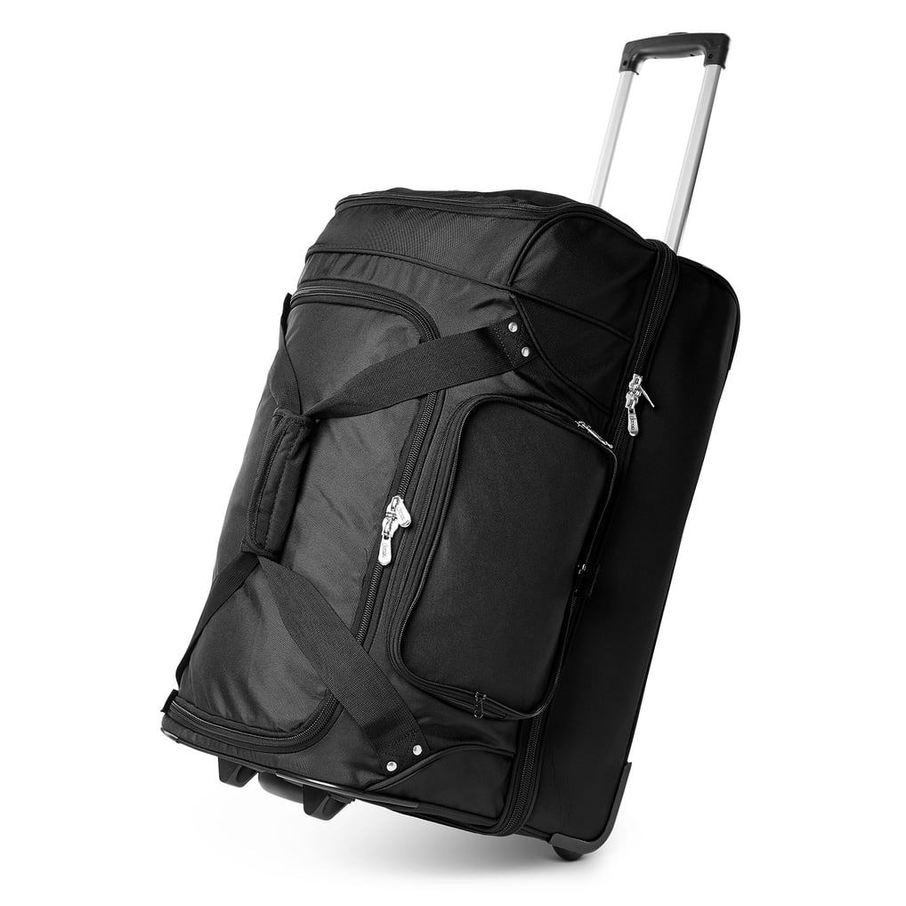 MOJO UConn Huskies Black 27'' 2-Wheel Drop Bottom Rolling Duffel Bag