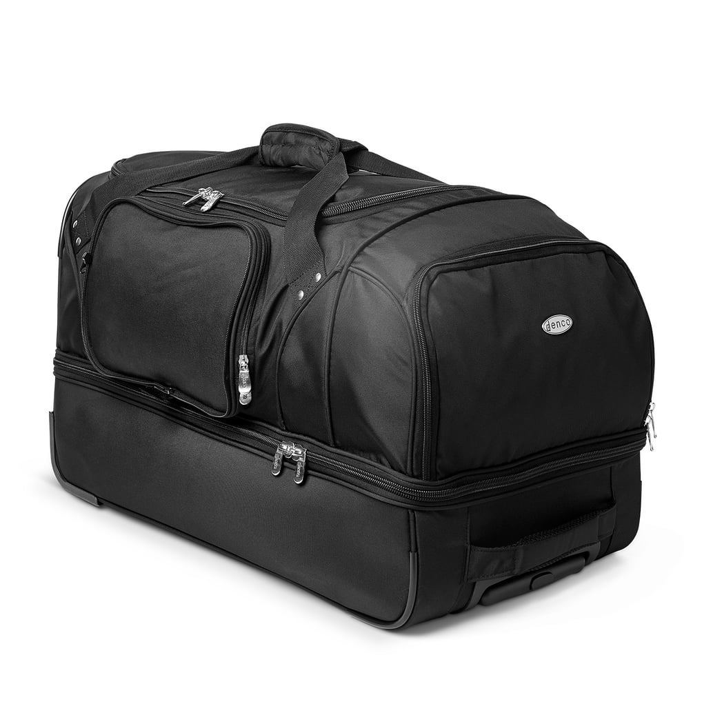 MOJO UConn Huskies Black 27'' 2-Wheel Drop Bottom Rolling Duffel Bag