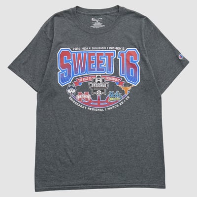 UConn Huskies Champion 2016 T-shirt - Dark Heather Gray - S by Fanatics Real Vintage