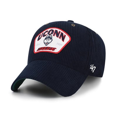 UConn Huskies '47 Unisex Accordia Corduroy MVP Adjustable Hat - Navy