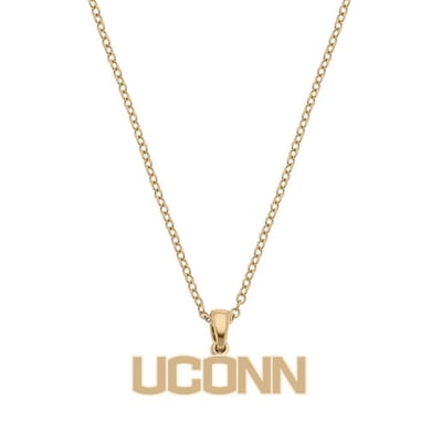 UConn Huskies CANVAS Style Women's Gold-Plated Pendant Necklace