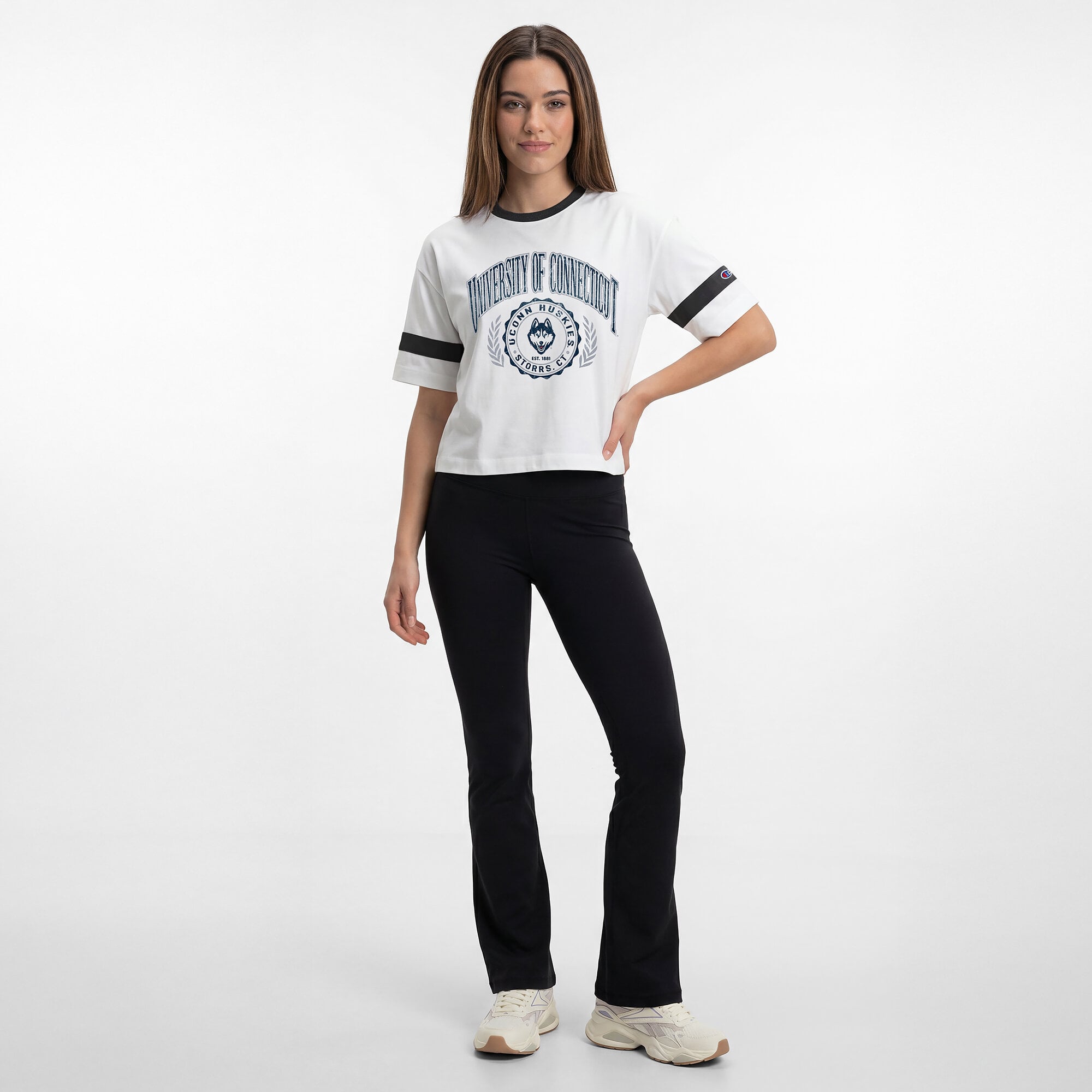 Women's Champion White UConn Huskies Retro Oversized T-Shirt