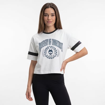  UConn Huskies Champion Women's Retro Oversized T-Shirt - White