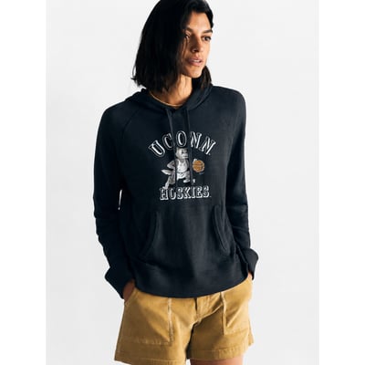 UConn Huskies FAHERTY Women's Sunwashed Slub Hoodie - Navy