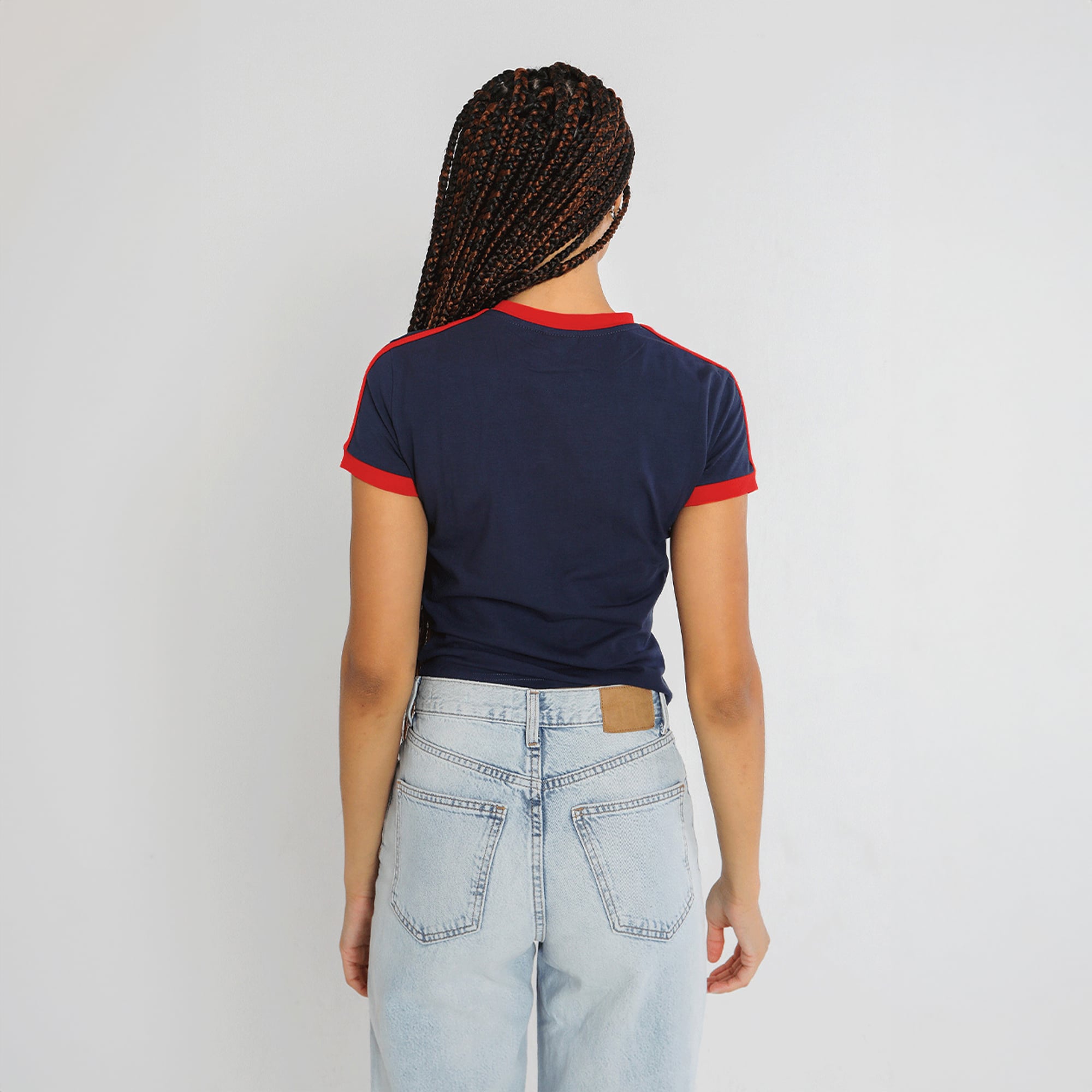 T-shirt bébé gardien de but UConn Huskies bleu marine la marque Hype and Vice pour femmes